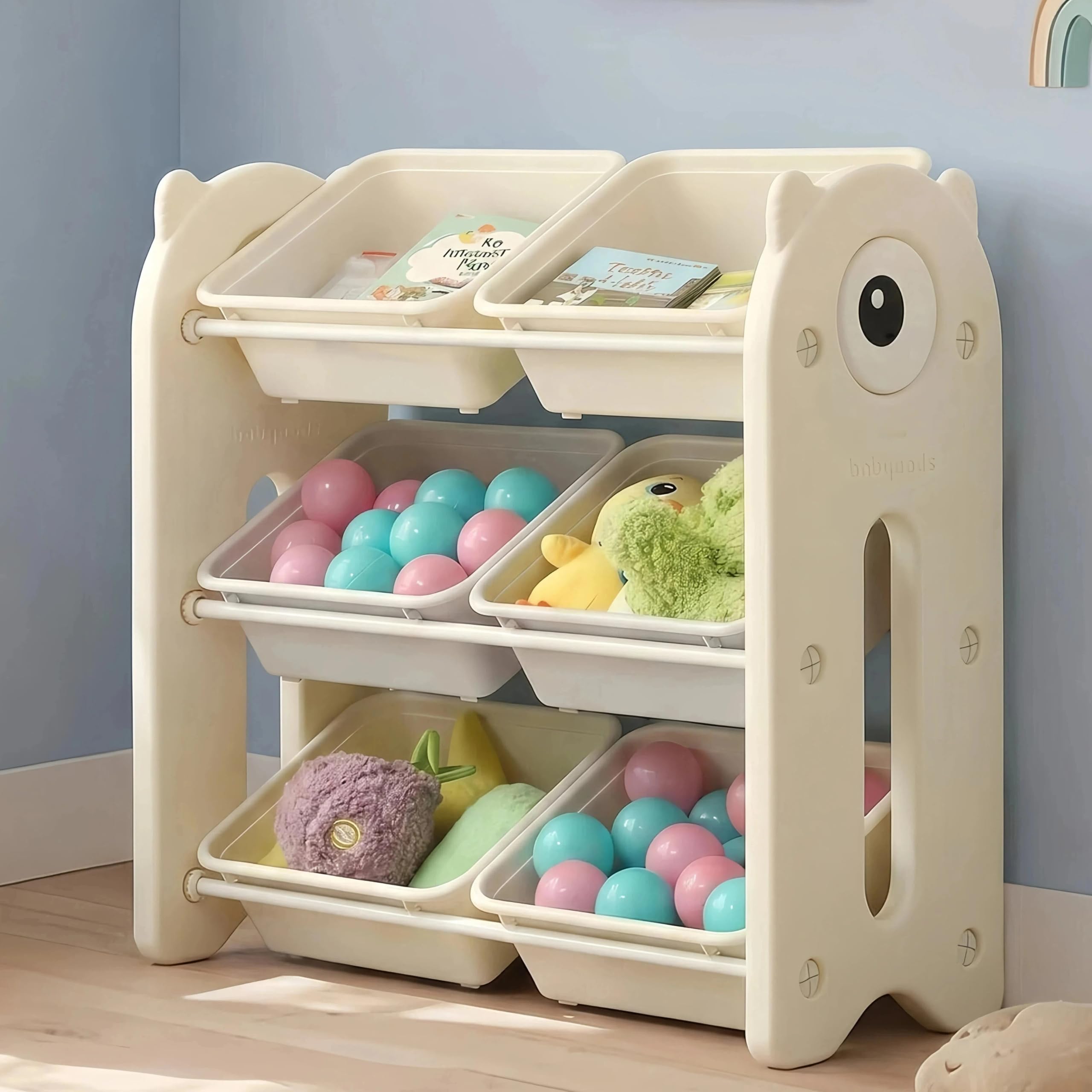 Amazon.co.jp: JvFun おもちゃ 収納 おもちゃ棚 おもちゃ箱