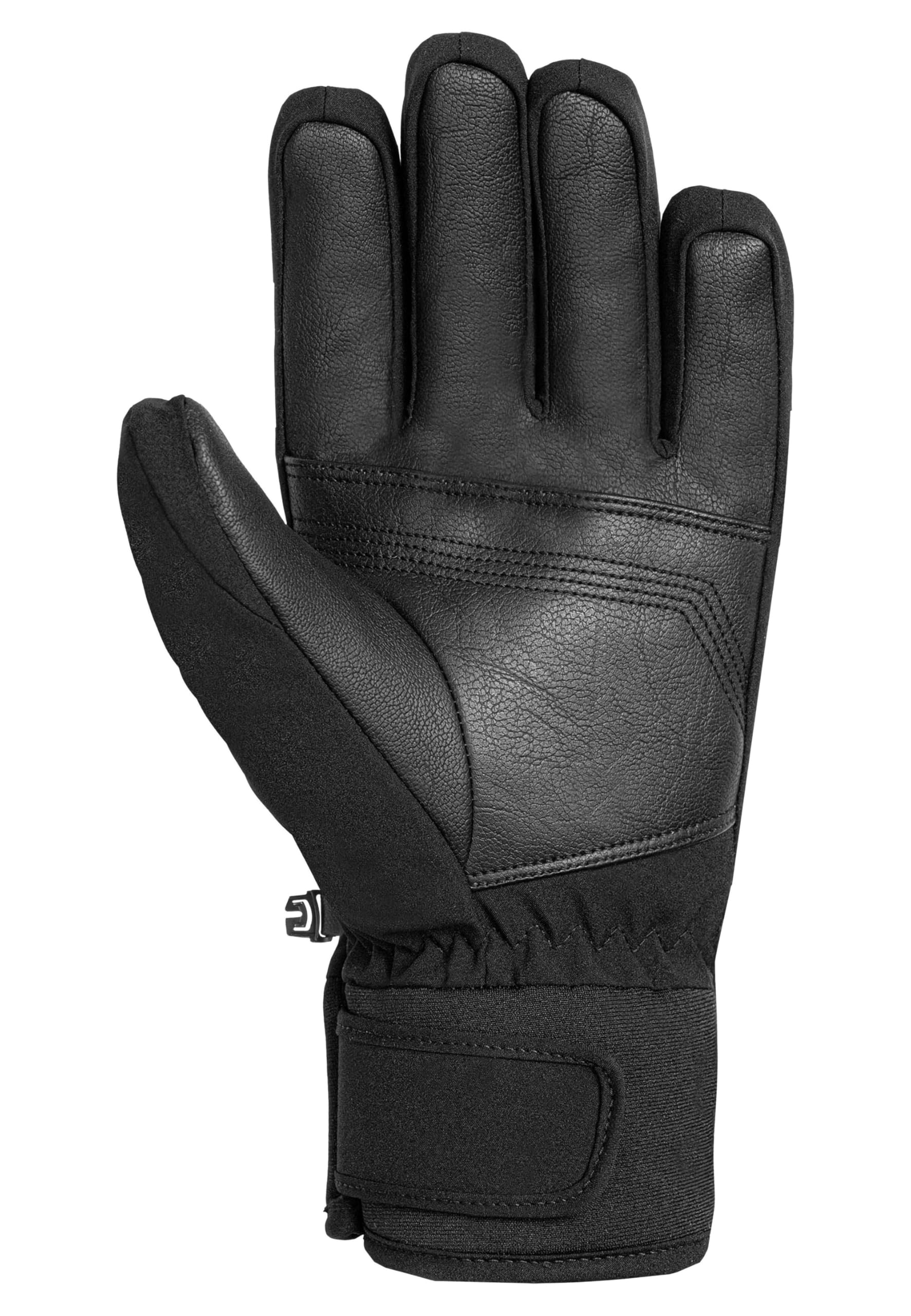 Reusch Malone R-TEX XT Rękawice narciarskie, uniseks, wodoodporne, wiatroszczelne, oddychające, ciepła izolacja z wełny, wegańska skóra, softshell, podszewka MicroActive, Tight Cuff, Comfort Leash