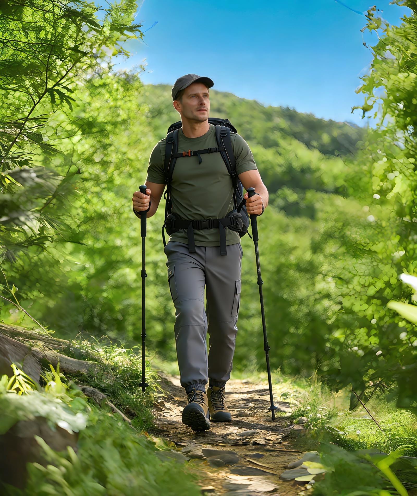 SwissWell Pantalones de Trabajo Hombre Jogger Cargo Pantalon Chinos Montaña Hombre Casual Elásticos Jogging Pantalón Algodón Trekking Cargo Pants con Bolsillos Otoño Inviernos S-2XL