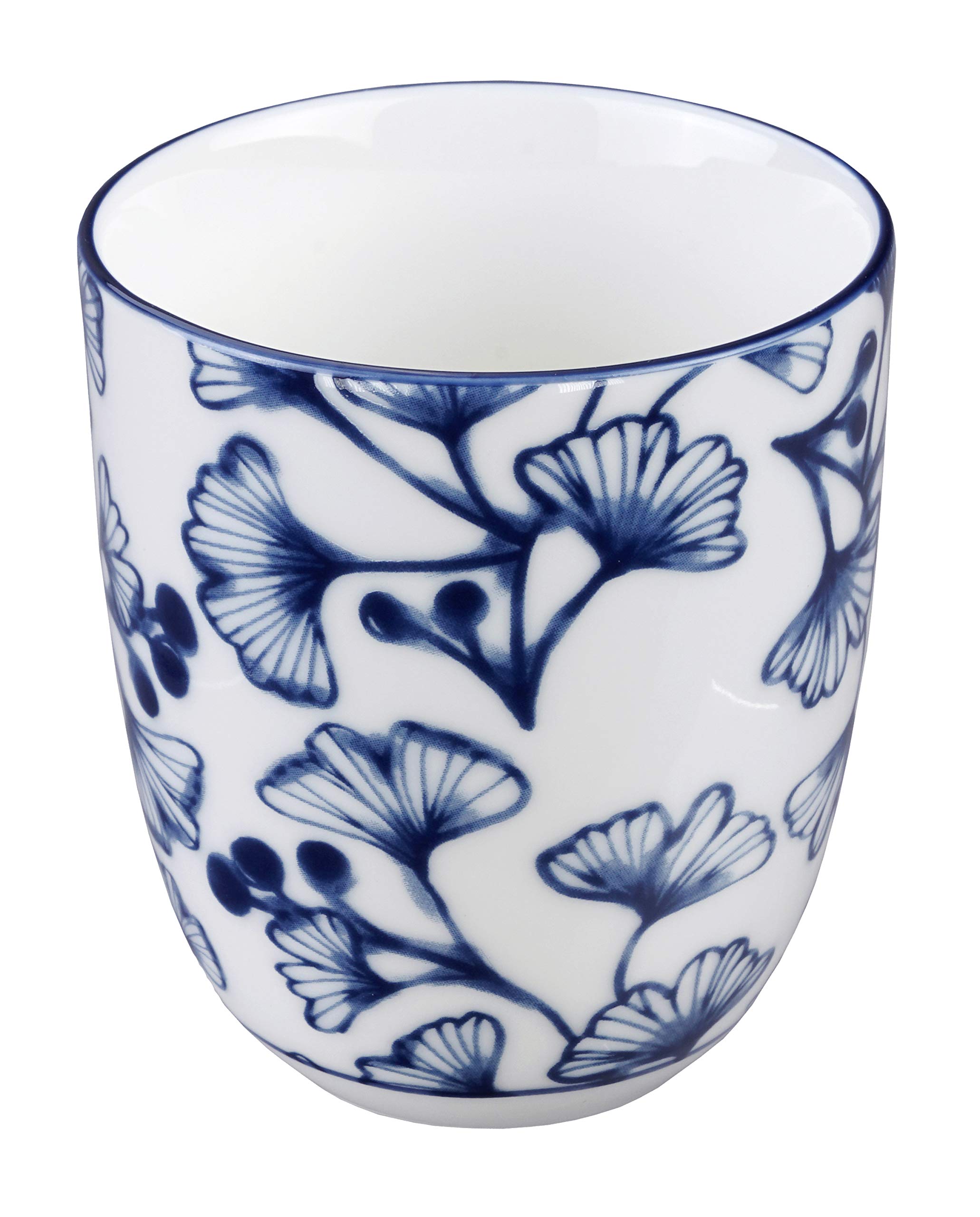 TOKYO design studio - 5-TLG. - Flora Japonica Tee-Set blau-weiß, 1x Tee-Kanne 1,25 l und 4X Tee-Tassen 170 ml, asiatisches Porzellan, Japanisches Blumen-Design, inkl. Geschenk-Verpackung