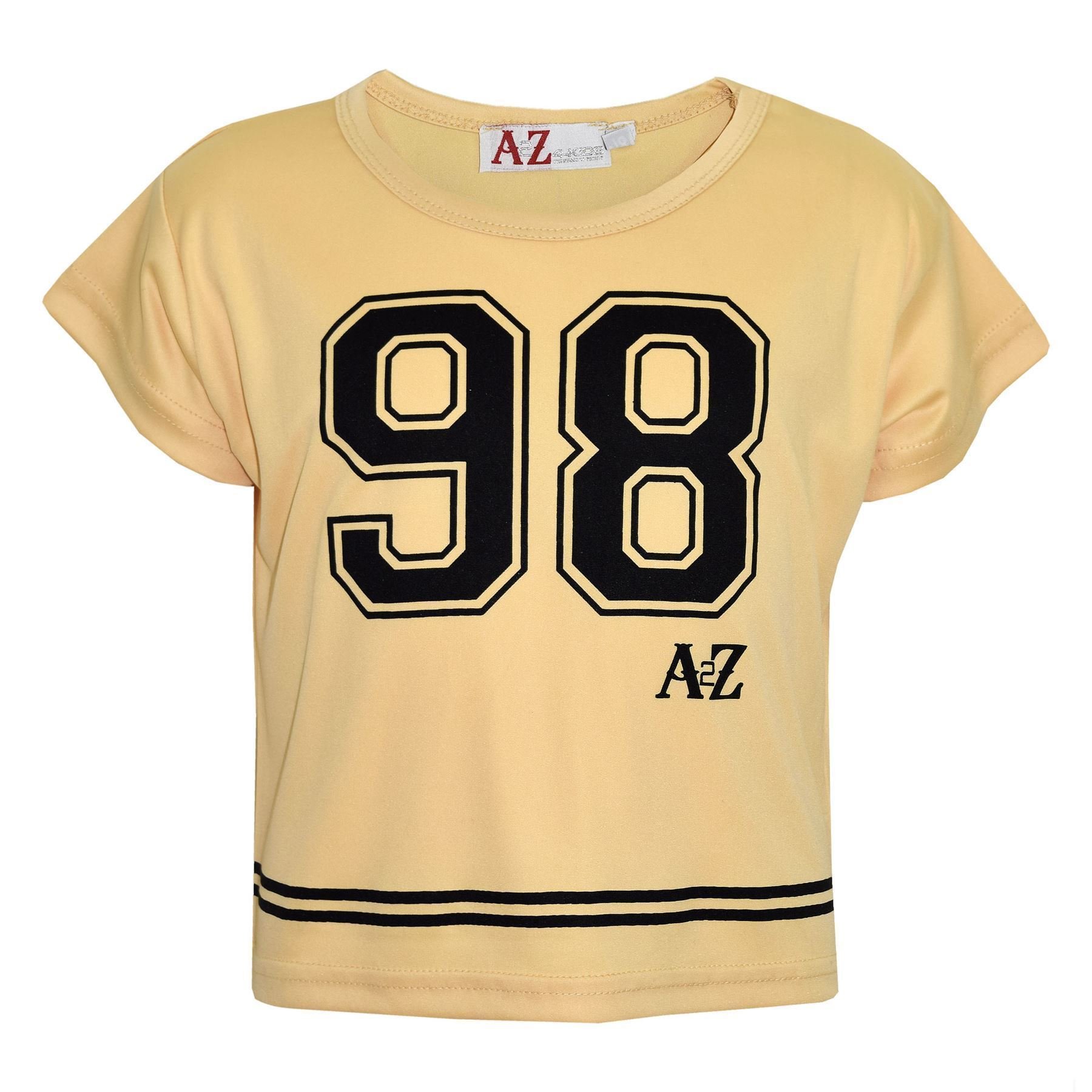 A2z 4 Kids Girls Stone Top Kids 98 Trendy T Shirt - New Crop Top 98 13