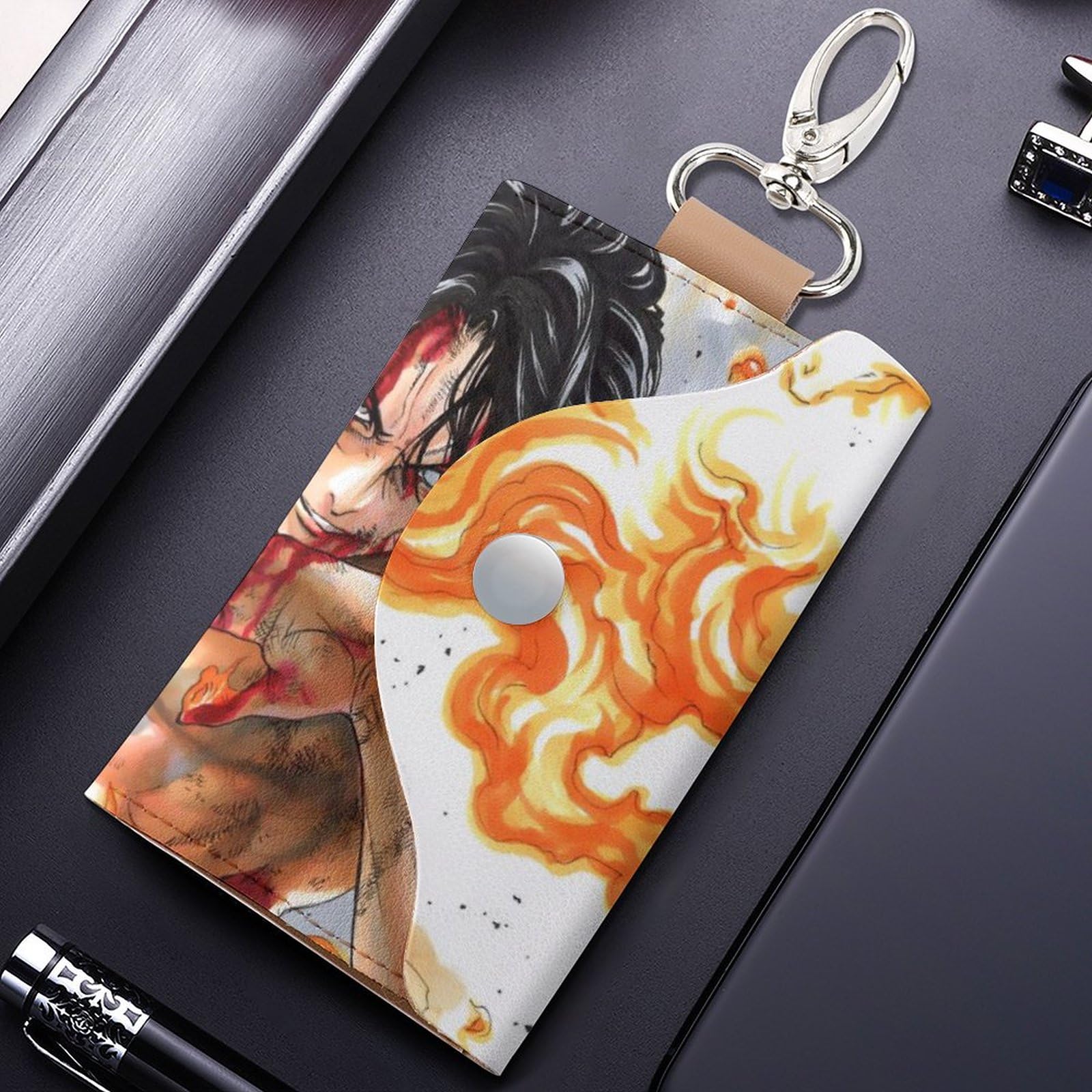 エース ワンピース キーホルダー レザー Amazon.co.jp: キーケース ワンピース エース 火拳 ONE PIECE Key Case