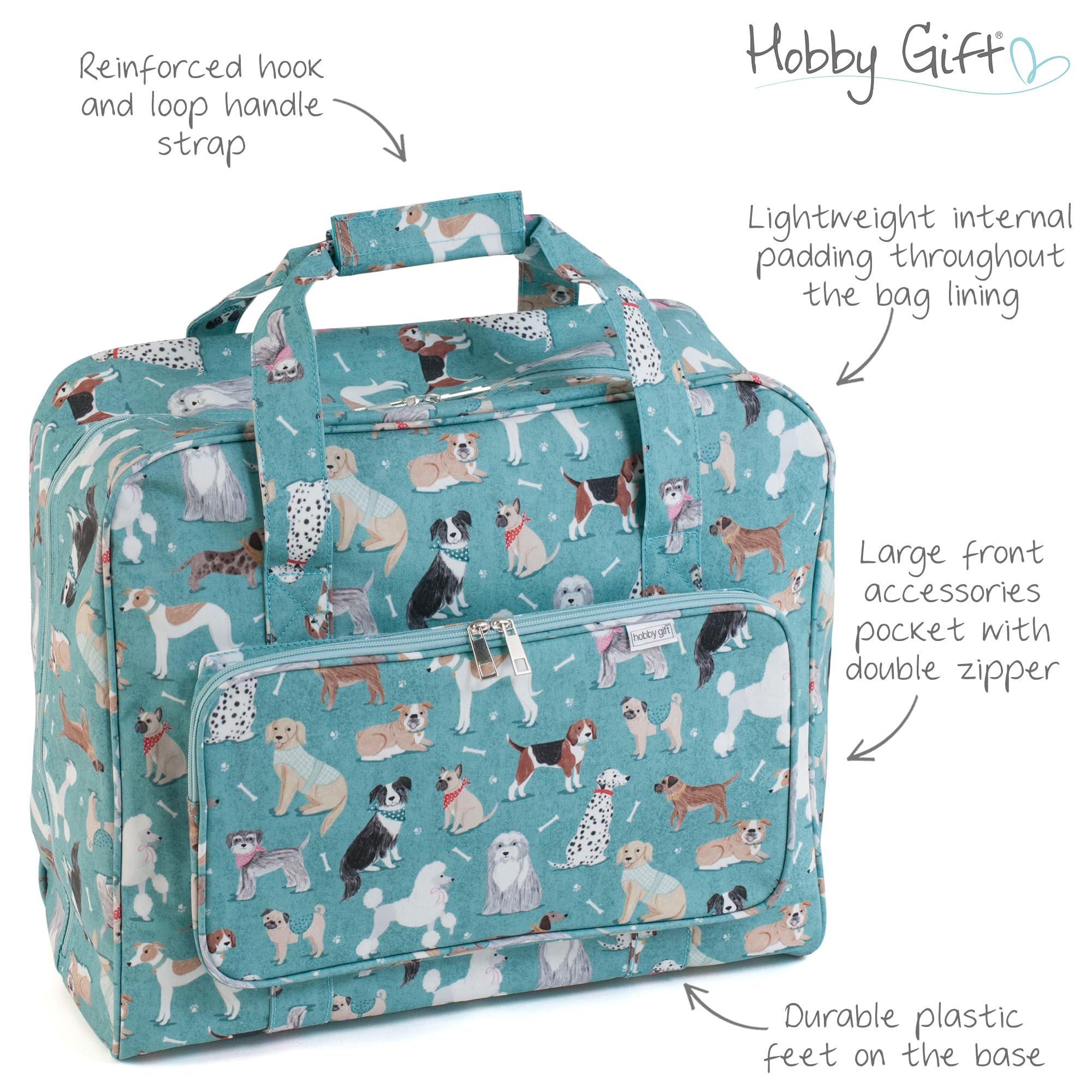 Hobby Gift Maszyna do szycia podróżna torba do przechowywania, psy