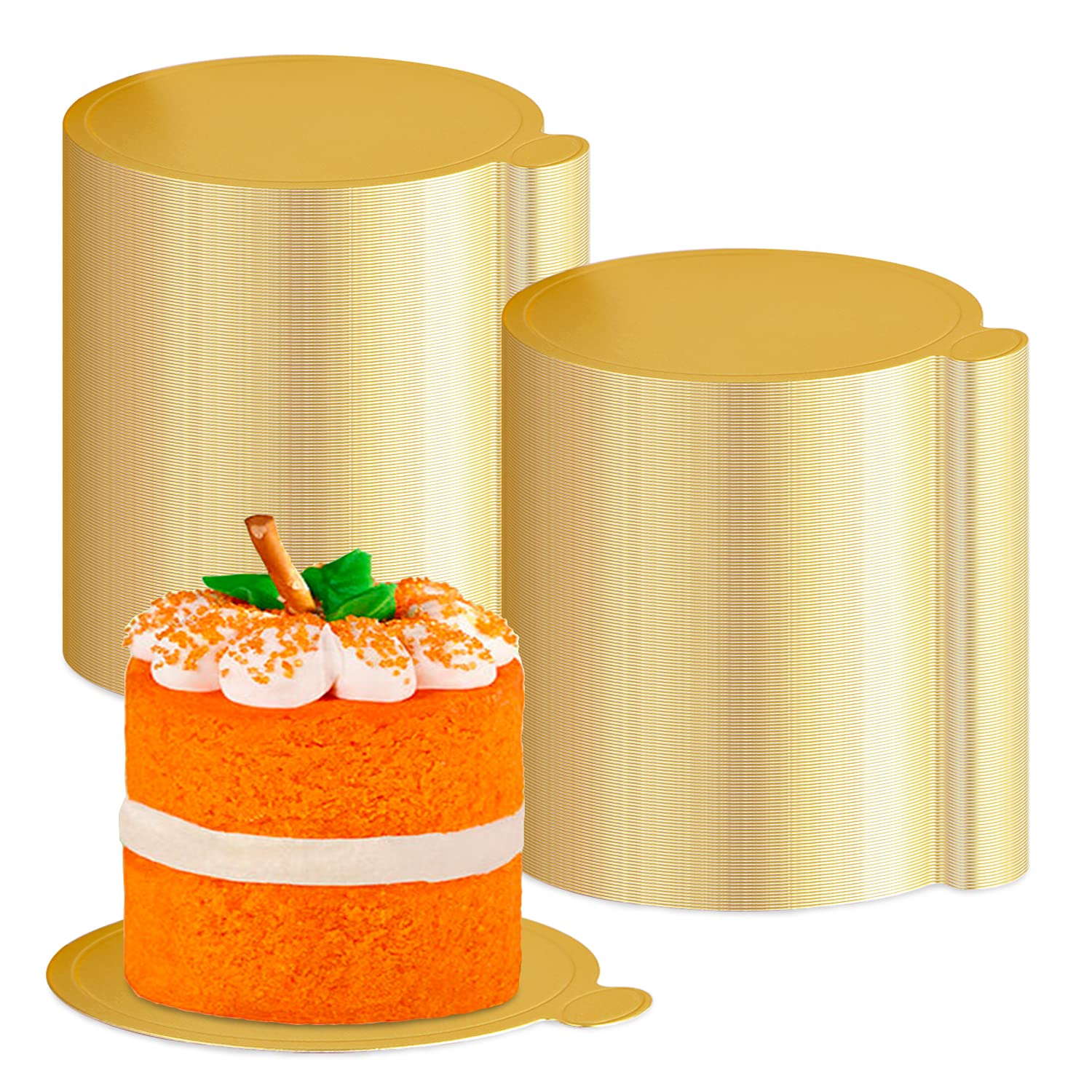200 Mini Basette Per Torte Oro A Forma Di Rastremiera - Cartone Ispessito Per Cupcake, Dolci E Dessert, 7,9x3,5 Cm, Resistenti A Grasso E Umidità