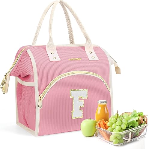 Miniatura 67 de Lonchera térmica reutilizable para mujer, lonchera con iniciales preparatorias, a prueba de fugas, grandes bolsas para el almuerzo para adultos,