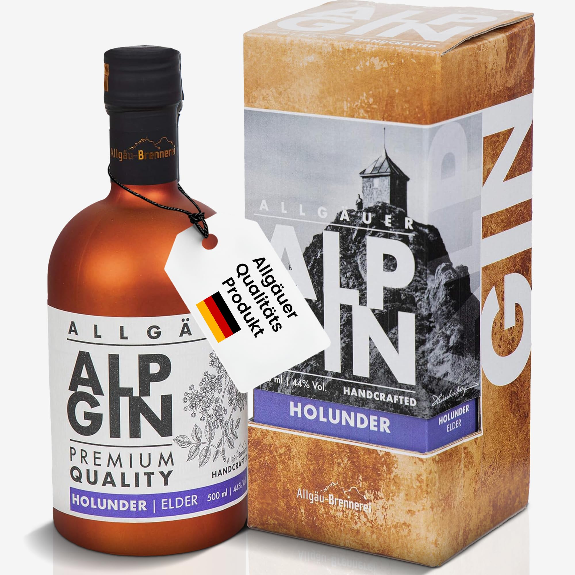 AlpGin "Holunder" - Gin aus dem Allgäu 44% Vol. 500 ml