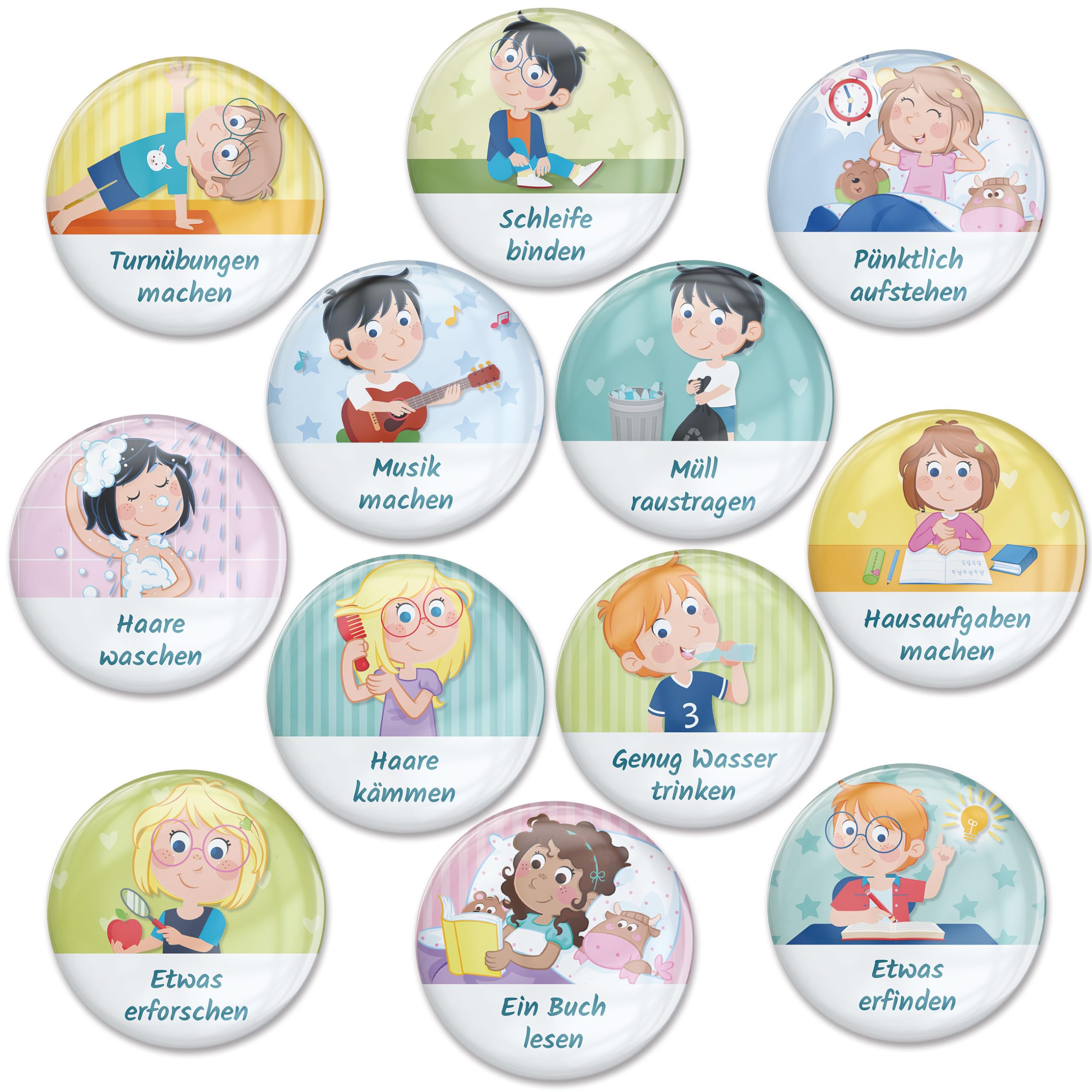 Papierdrachen Magnetic Board Extension Set - Creative & Independent - Daily Schedule for Children - Structured Routine, Reward System, Reusable Reward Board