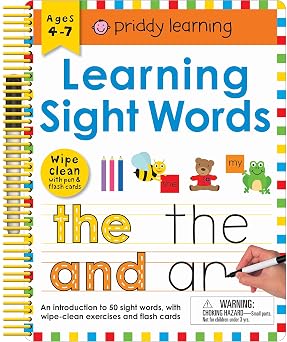 Sight Words Wipe Clean Workbook Includes a Wipe-Clean Pen and Flash Cards! Wipe Clean Learning Books