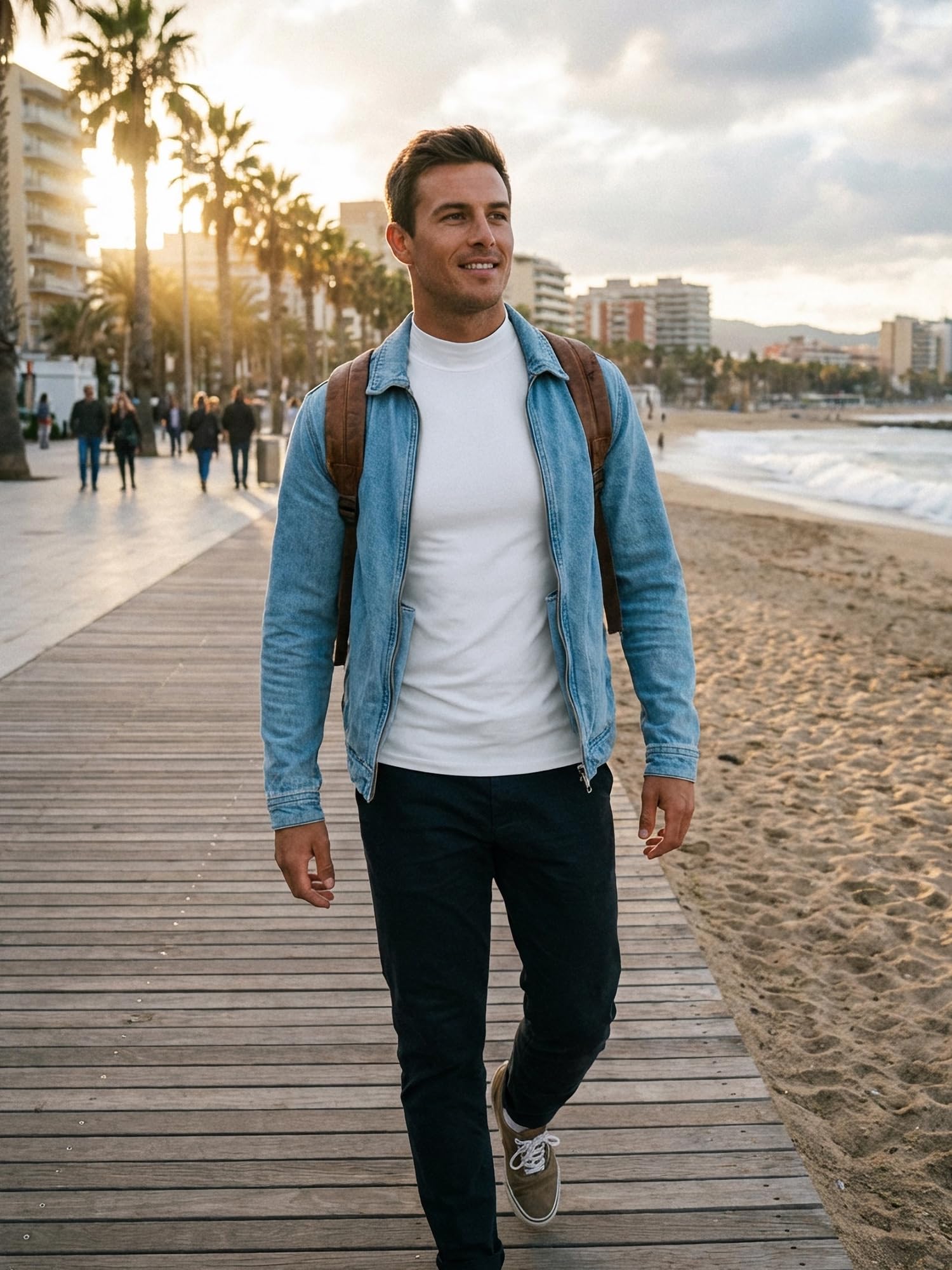 Zengjo Camisas de manga larga con cuello alto falso para hombre, capa base térmica, ligera, ajuste atlético, camiseta interior para deportes en clima frío