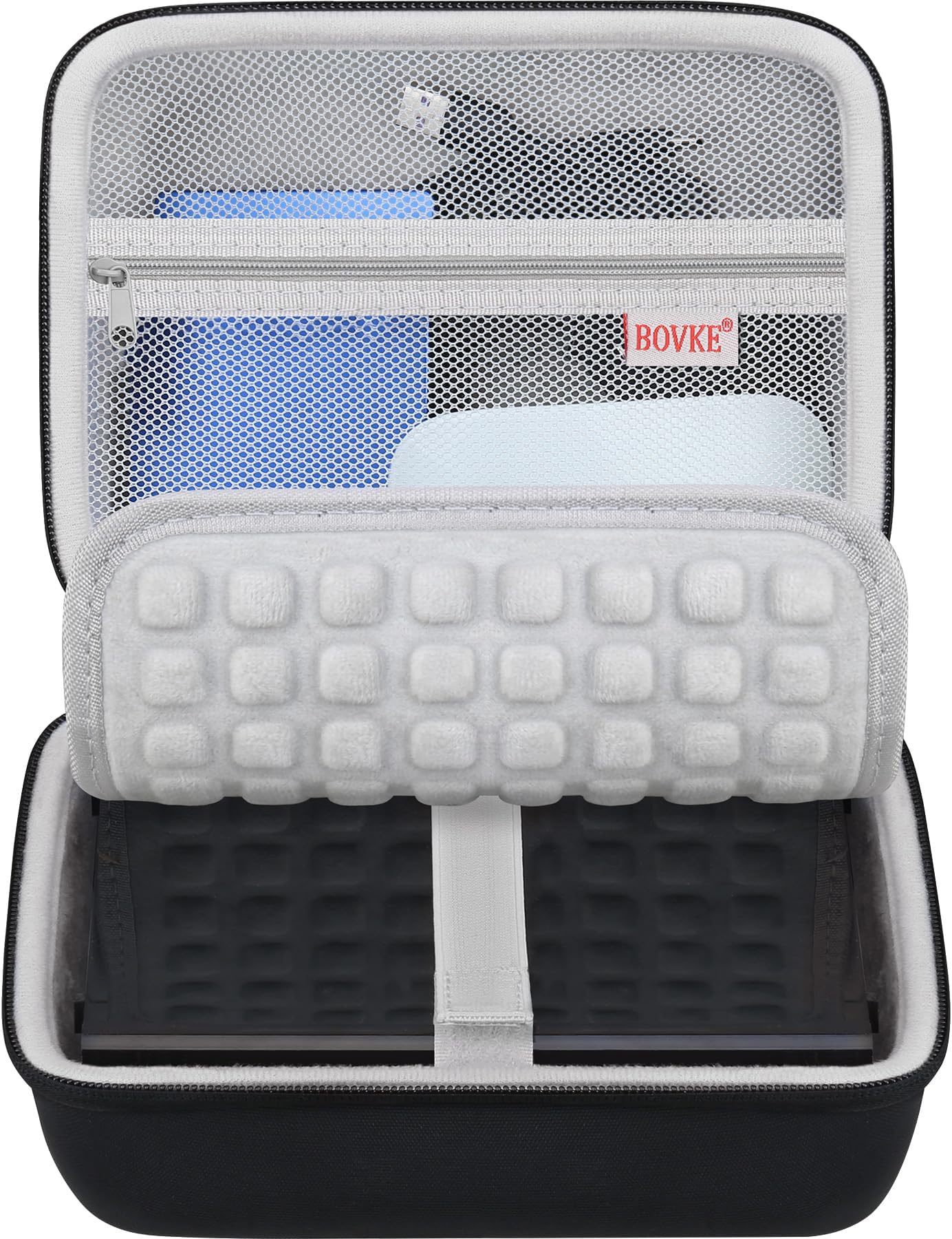 BOVKE Hard Drive Case for WD Elements My Book Seagate Expansion Desktop External Hard Drive HDD 6TB 8TB 10TB 12TB 14TB 16TB 18TB 22TB 24TB 26TB 28TB, 3.5 Inch Portable Desktop HDD Carrying Case, Black