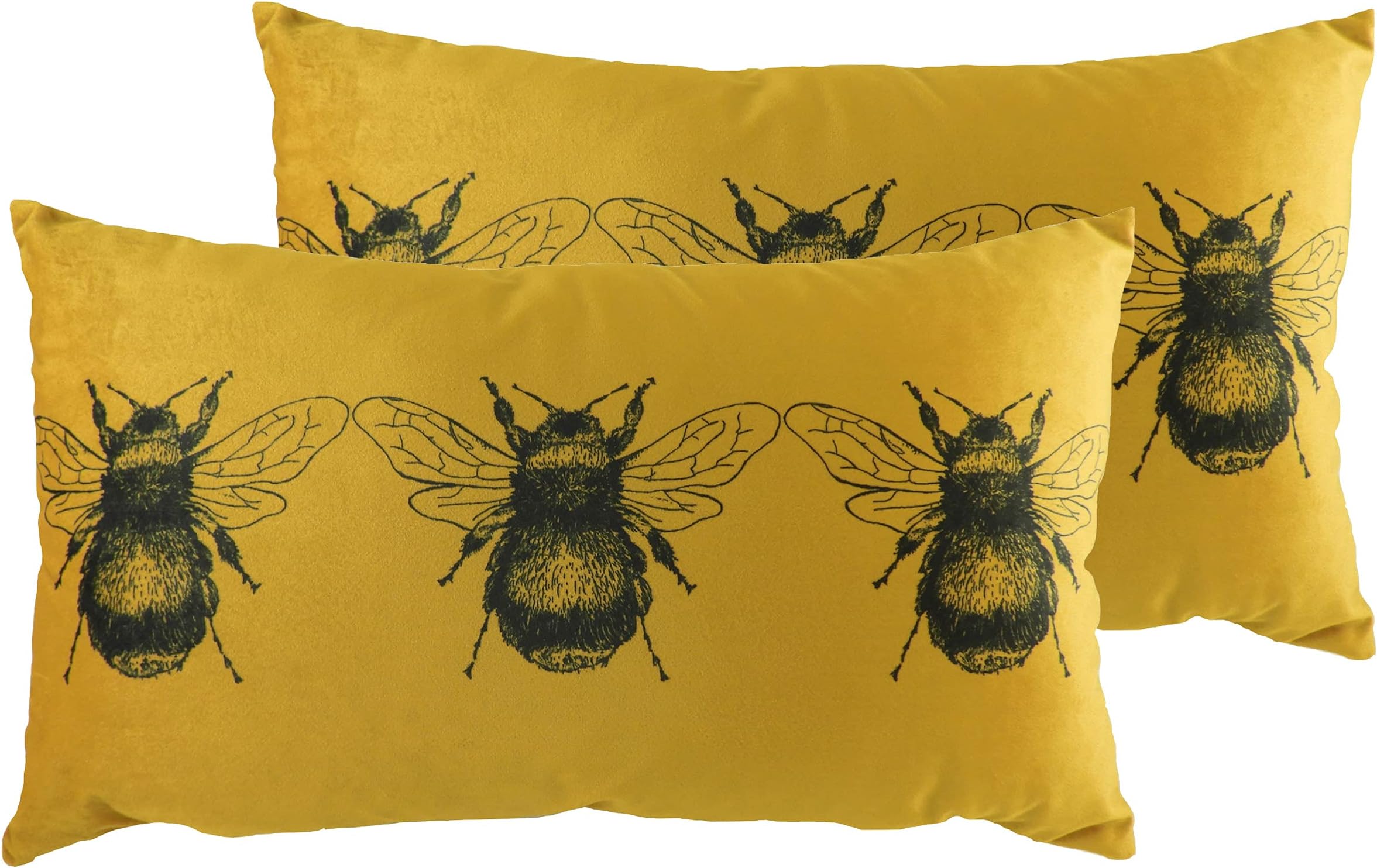 Evans LichfieldGoldbee Twin Pack Polyester Filled Cushions, Gold, 30 x 50cm