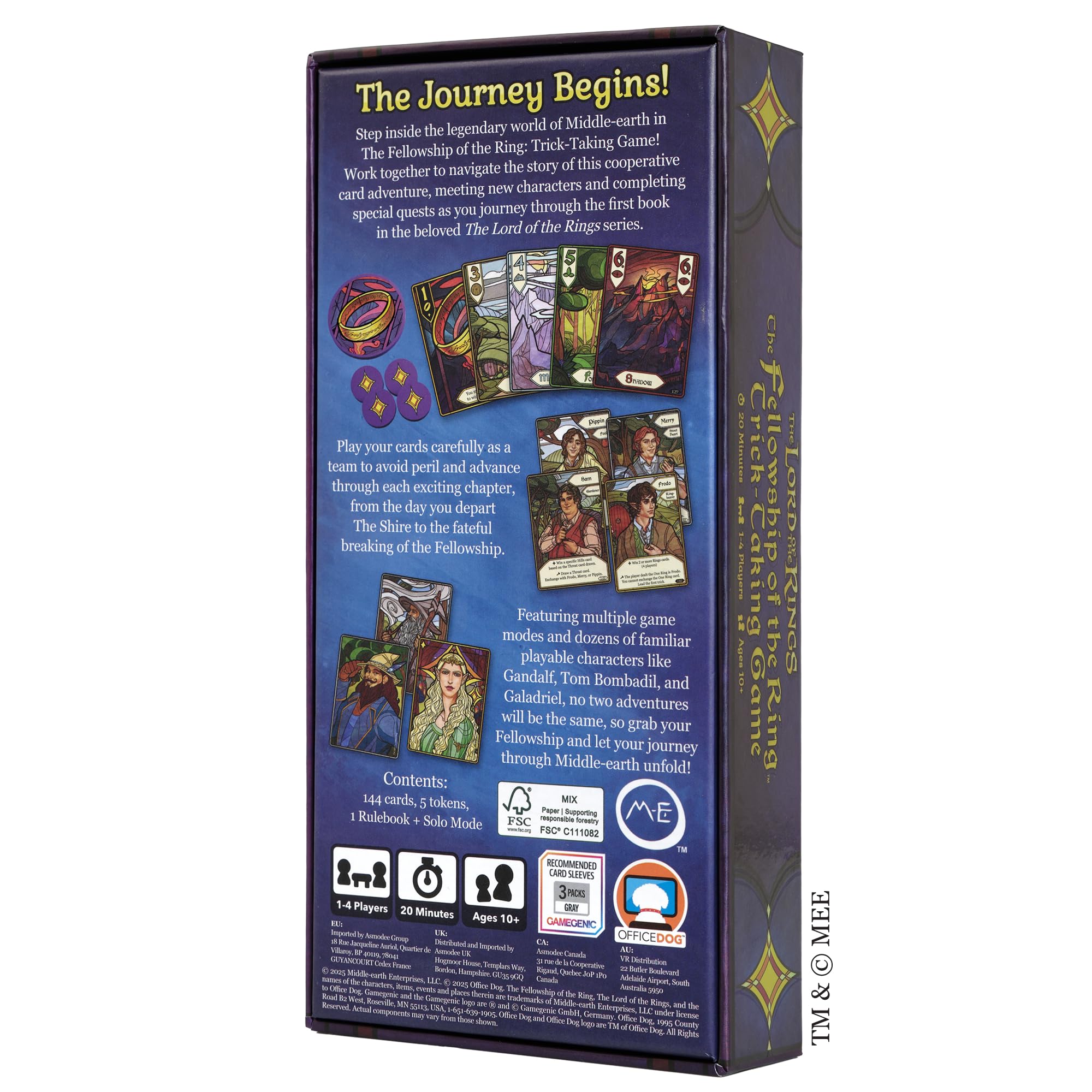 Fantasy Flight Games - Asmodee - The Lord of the Rings JCE: herziene editie - gezelschapsspellen - coöperatieve kaartspellen - vanaf 14 jaar - 1 tot 4 spelers - Franse versie