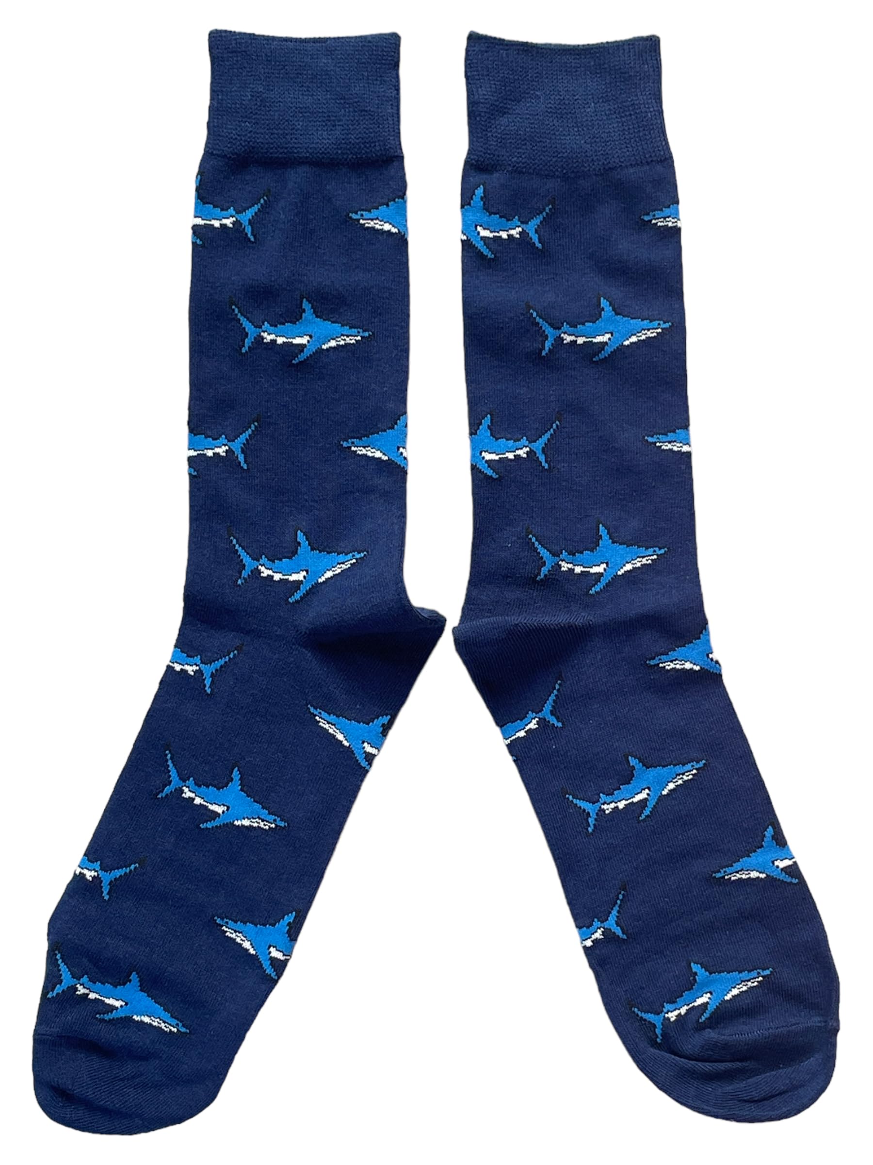 Sock Shack Men's Blue Sharks In The Ocean Depths Socks 6-10 Uk / 39-44 Eur / 7-11 Us