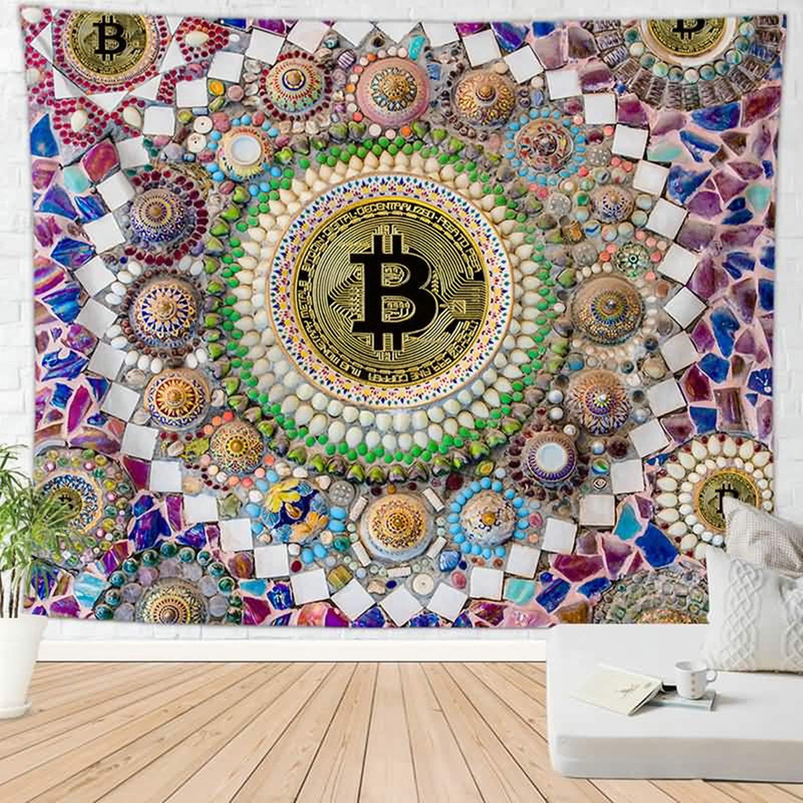 Aeici Arazzo Hippie indiano Bohemia Mandala Parete Arazzo per Camera da Letto Multicolore 150X230CM