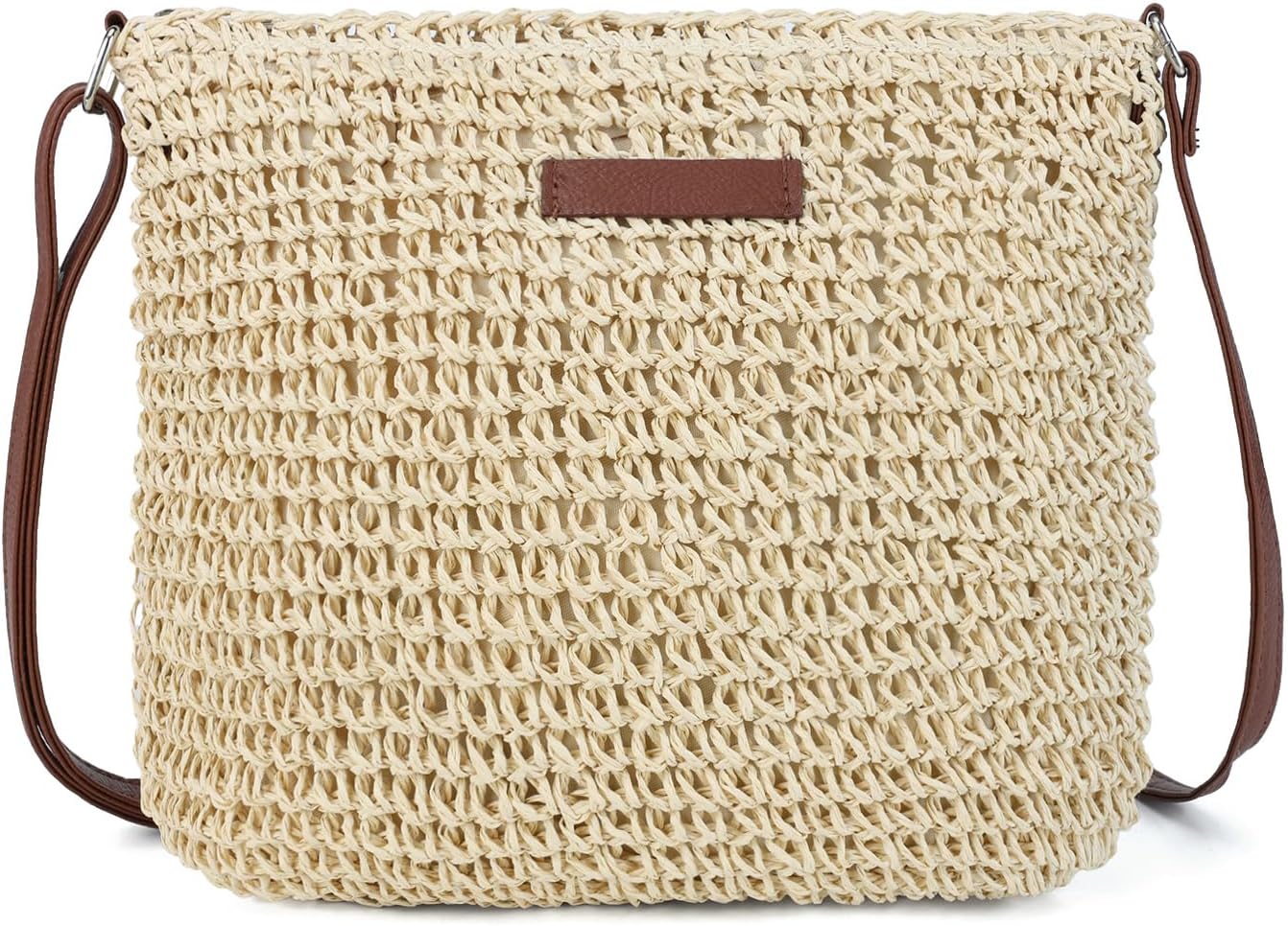 Gladdon Women's Straw Bag Shoulder Bag Summer Raffia Bag Shoulder Bag Boho Crossbody Bag Hand-Woven Beach Bag Leisure Bag Lightweight Summer Bag for Holiday Beach Everyday