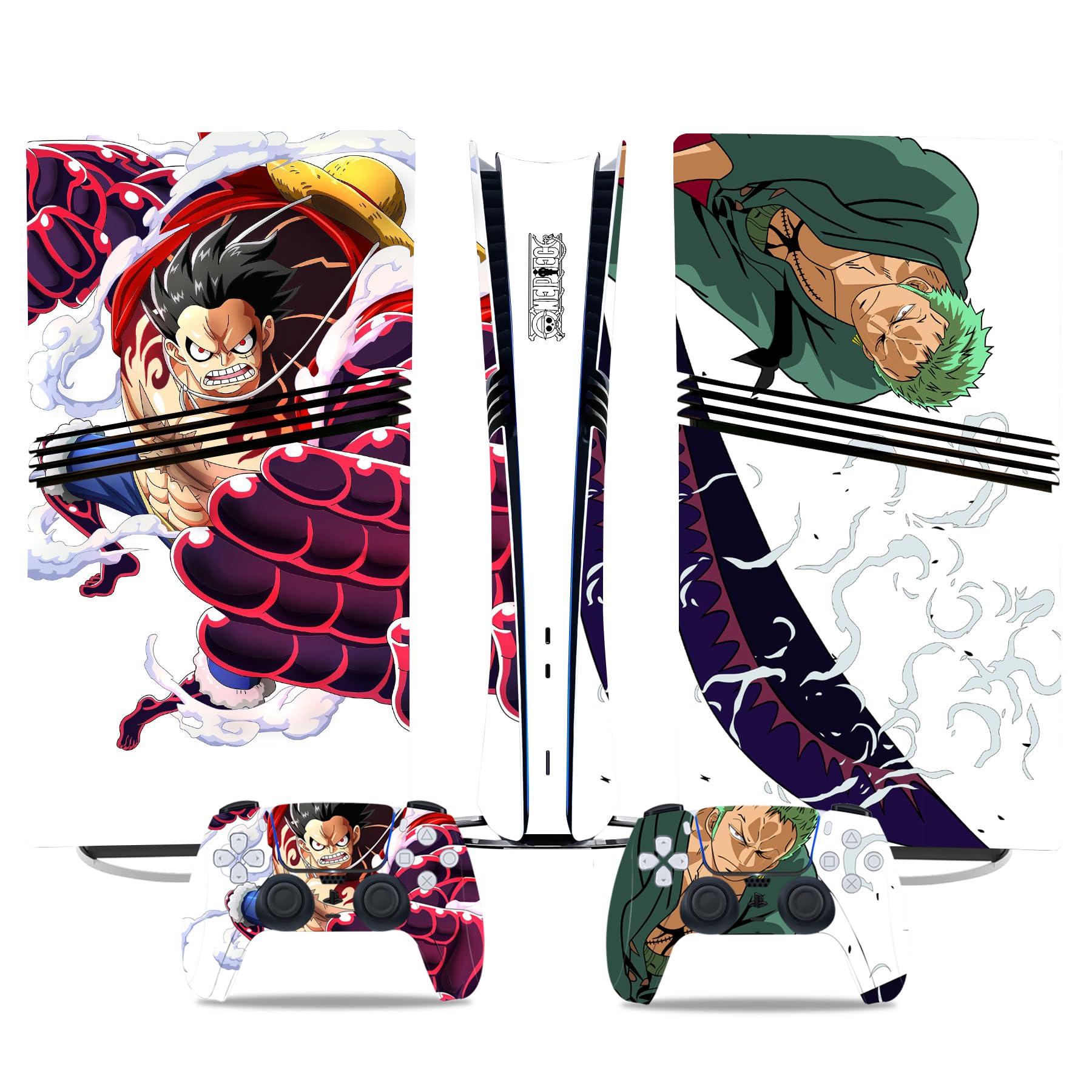 Kit de vinilos Extra Resistentes MaD Vision® para PlayStation 5 (PS5) Digital| Set de vinilos Mate para Consola + 2 mandos - para Anime|Rubber|Zoro|Nami Diseño — view 71