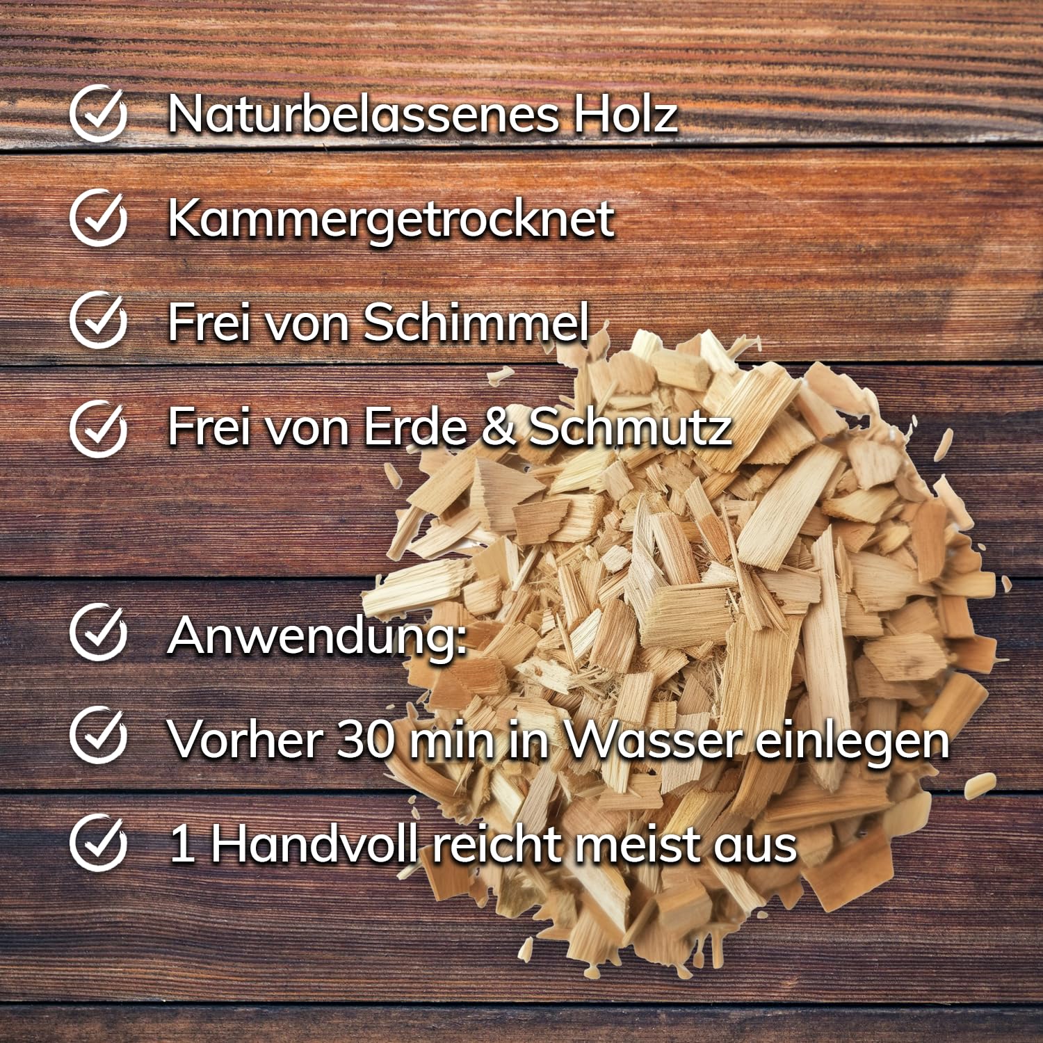 Landree® Starter-Set Räucherchips Kirsche, Apfel, Birne, Pflaume - 4 x 2 Liter -Altes Land- Wood Chips für Grill Smoker BBQ