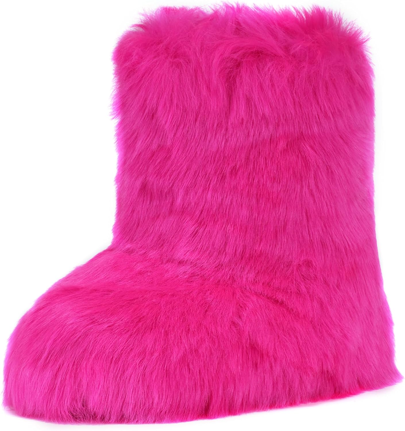 Women's Faux Fur Boots Furry Fuzzy Snow Boots Fluffy Winter Boot Warm Comfortable Mid-Calf Boot Outdoor Indoor Flat Shoes - Image 4