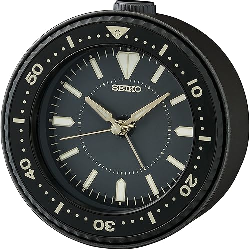 Seiko Mai Heritage Reloj despertador, negro clásico