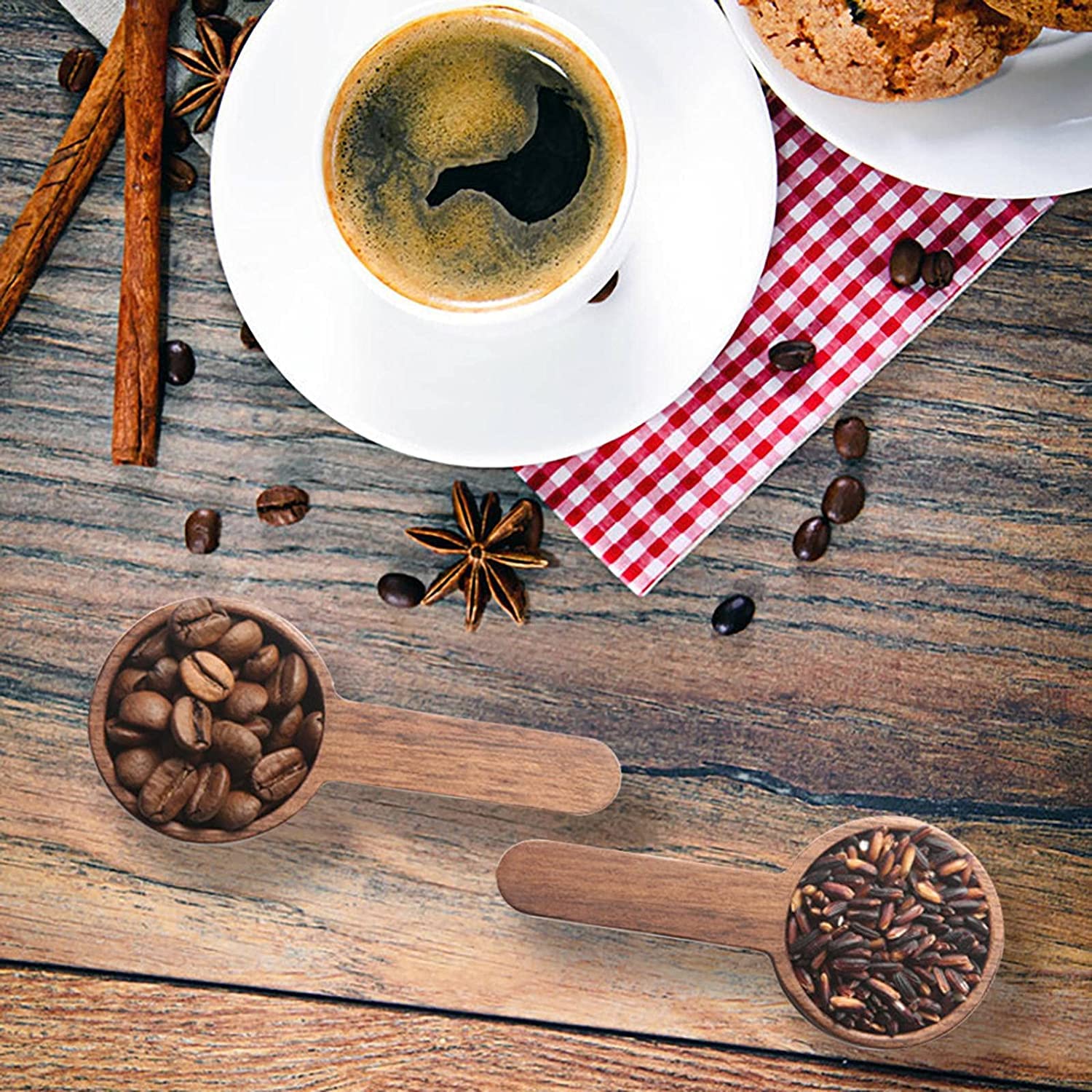 Löffel Restaurants 8G / 10G Tragbare praktische dauerhafte kreative maßlöffel hauswerkzeug holz kaffeebohne löffel milch pulver messen neu Esslöffel Hause(10g Long Handle)