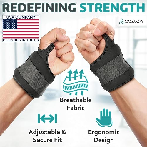 Miniatura 3 de Cozlow - Wrist Weights with Thumb Loop - Weighted Wristbands for Men & Women