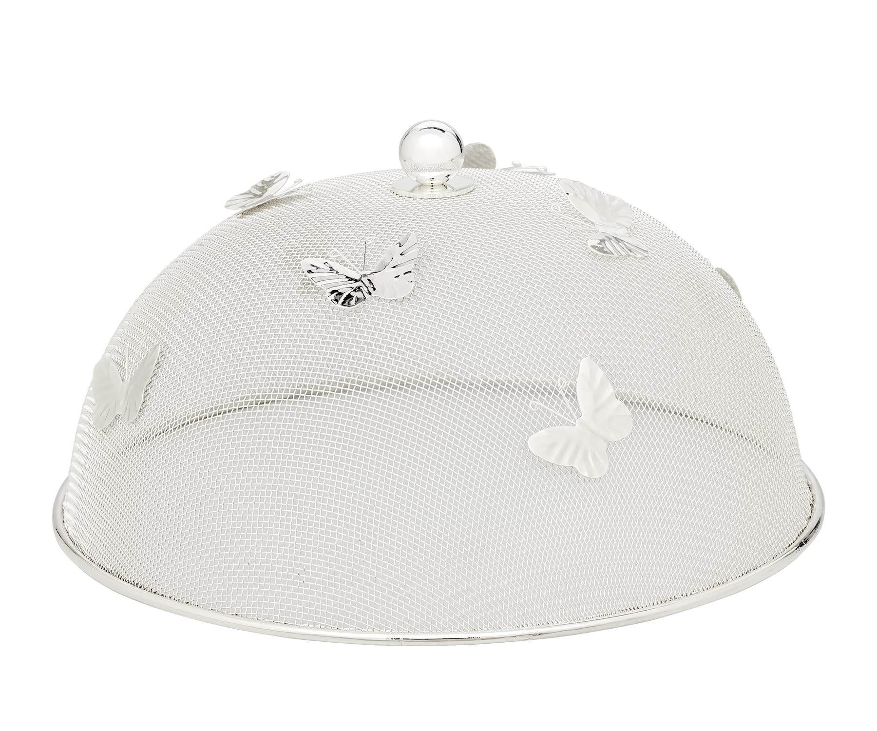 Edzard Silver Butterfly Food Shield, Plated And Tarnish Protected, Ø 11,8 In