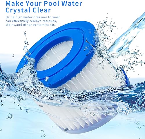 Miniatura 5 de Cartucho de filtro de piscina tipo VI paquete de 6 filtros de repuesto inflables para bañera de hidromasaje y spa compatibles con bomba de filtro de