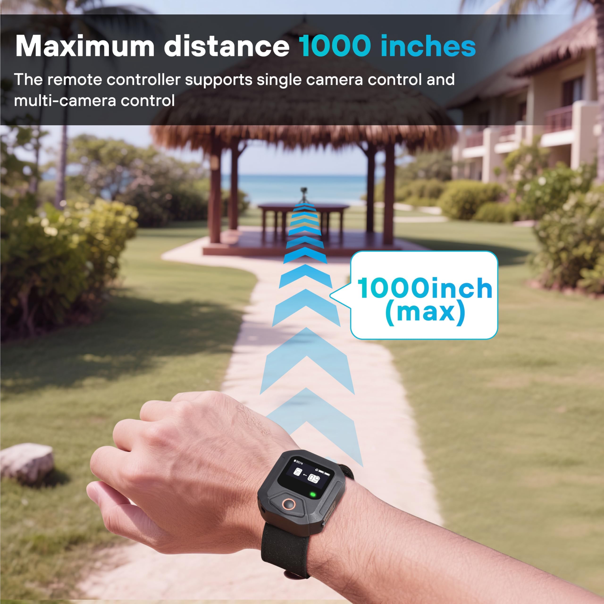 Treeboy Bluetooth GPS Remote Control per DJI Action 5 Pro/Action 4 - Accessori Intelligenti a 25M