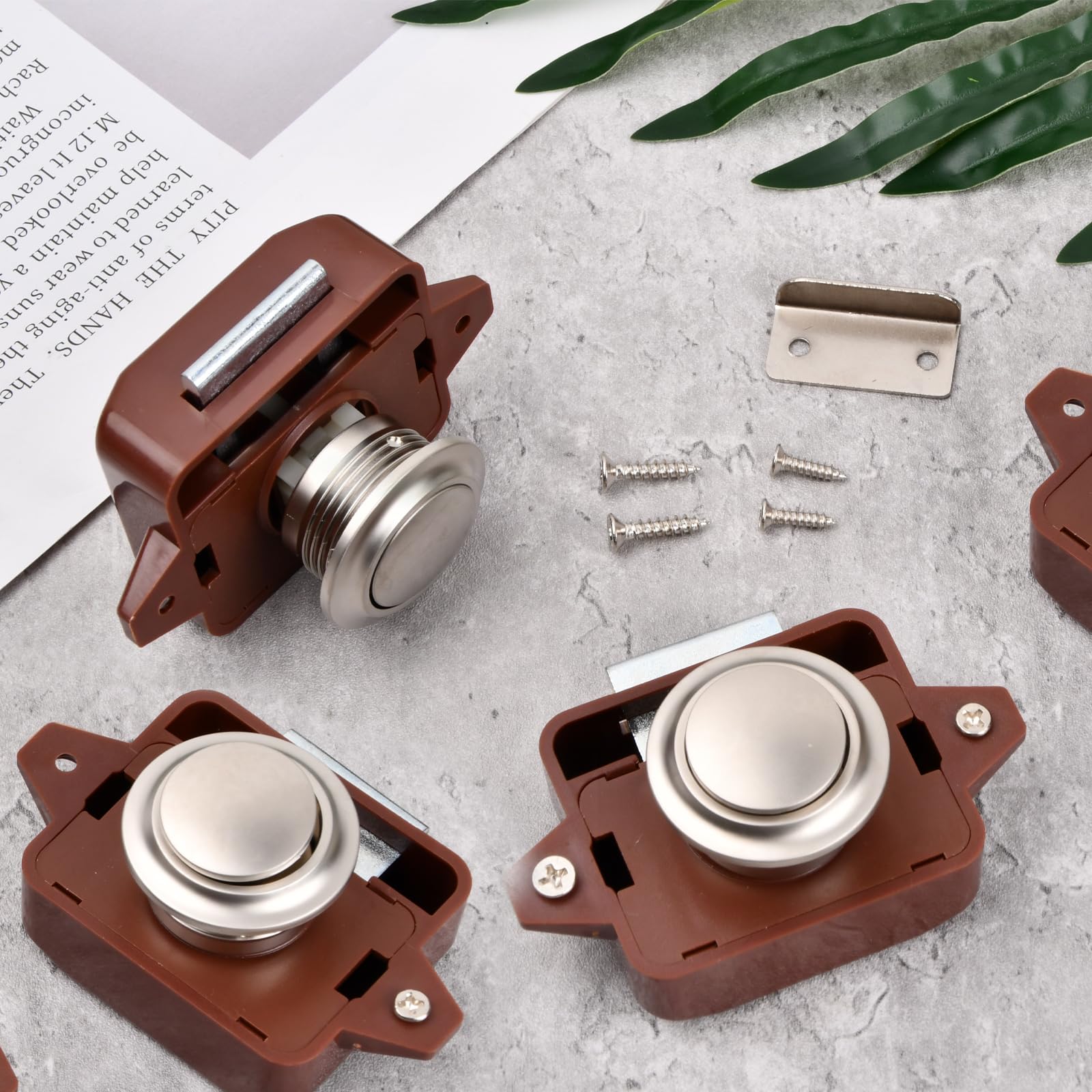 Pcs Sans Clé Bouton Poussoir Serrure Armoire Porte Serrure Bouton