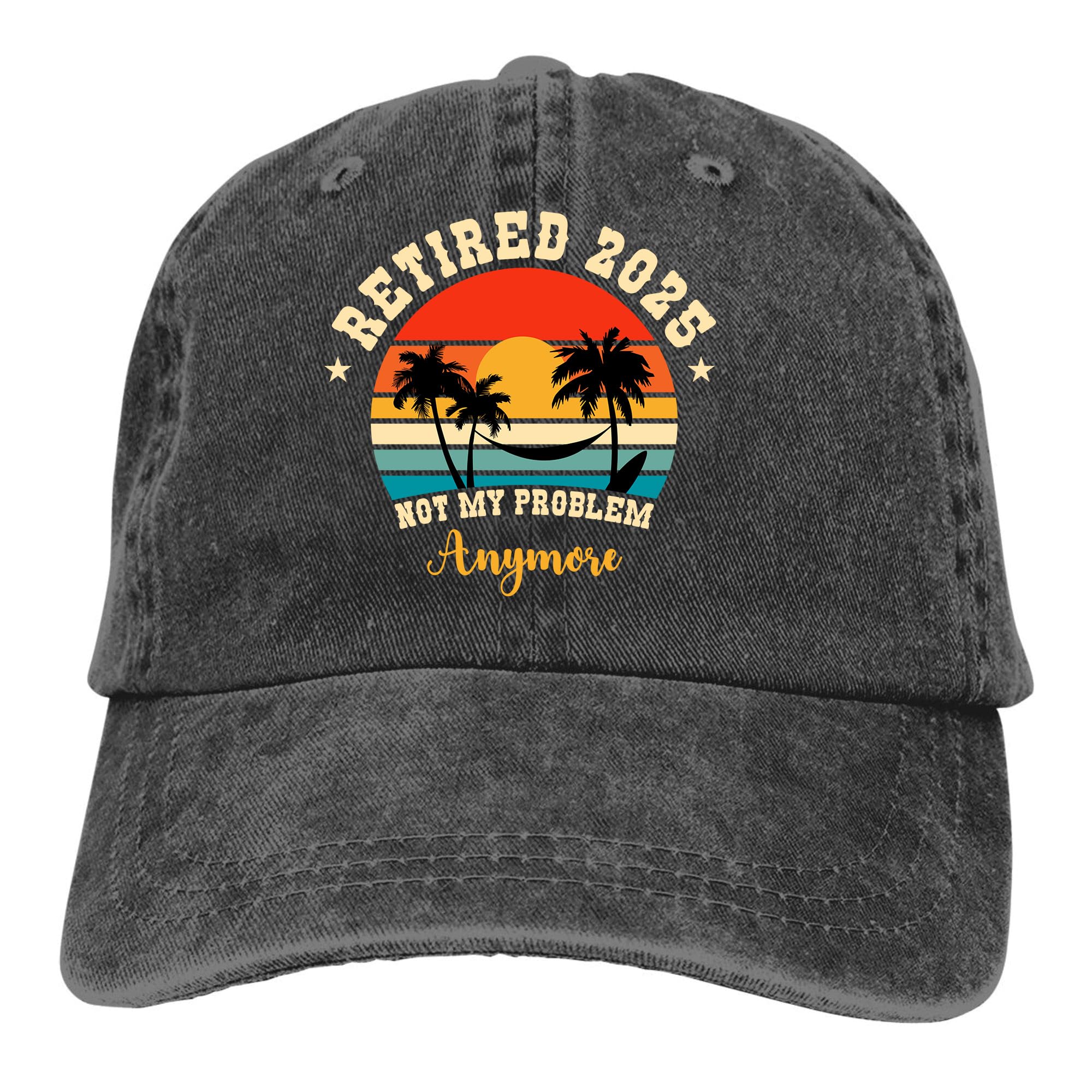 Retired 2025 Not My Problem Anymore Hat for Men Women, Adjustable Cotton Retirement Baseball Cap