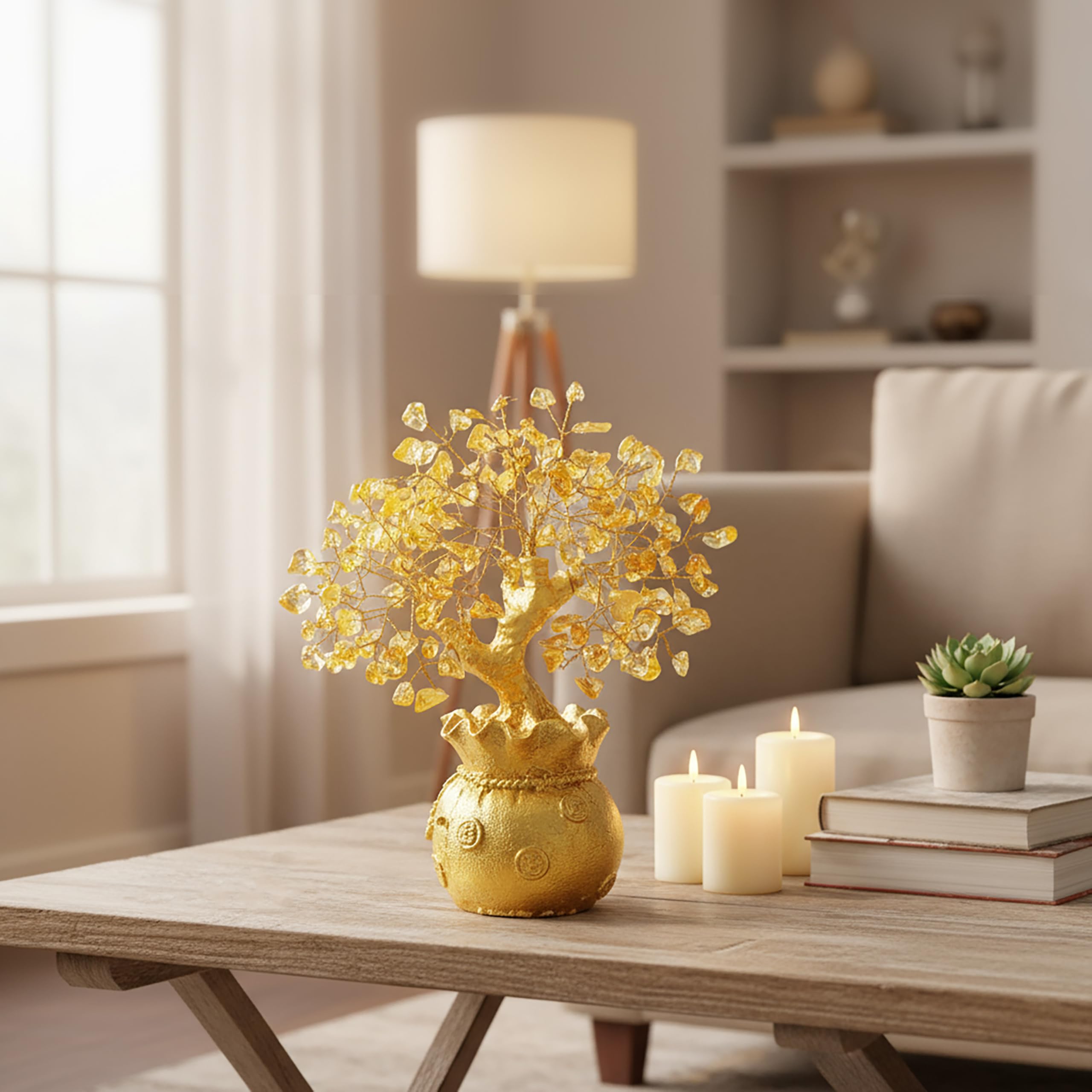 ZAICUS Citrine Crystal Tree for Home Decor & Feng Shui Gift
