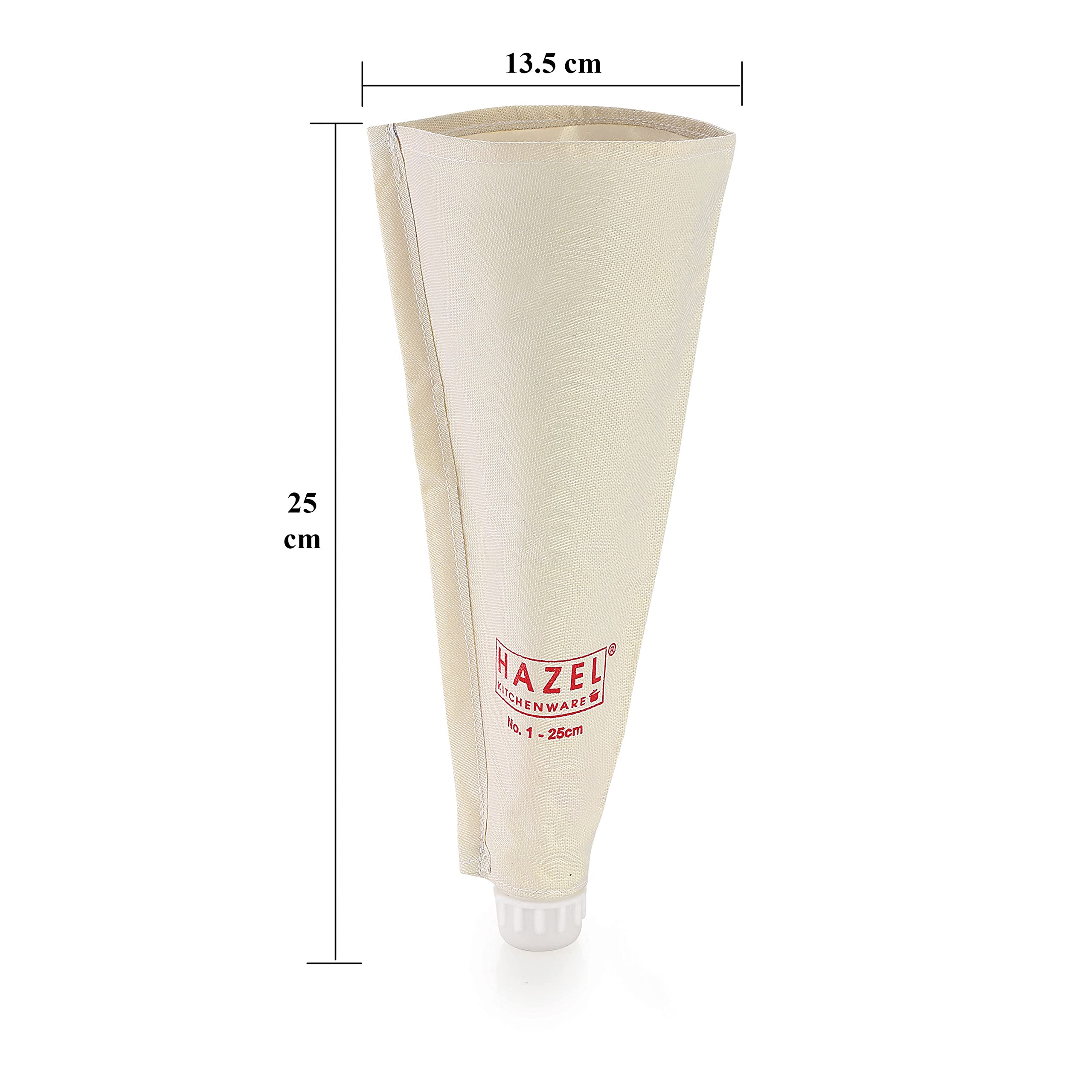 HAZEL Piping Bag for Cake Decoration | Reusable Cake Icing Bag for Pastry/Cupcake | Washable Cotton Material, Small Size 25 cm, White 3
