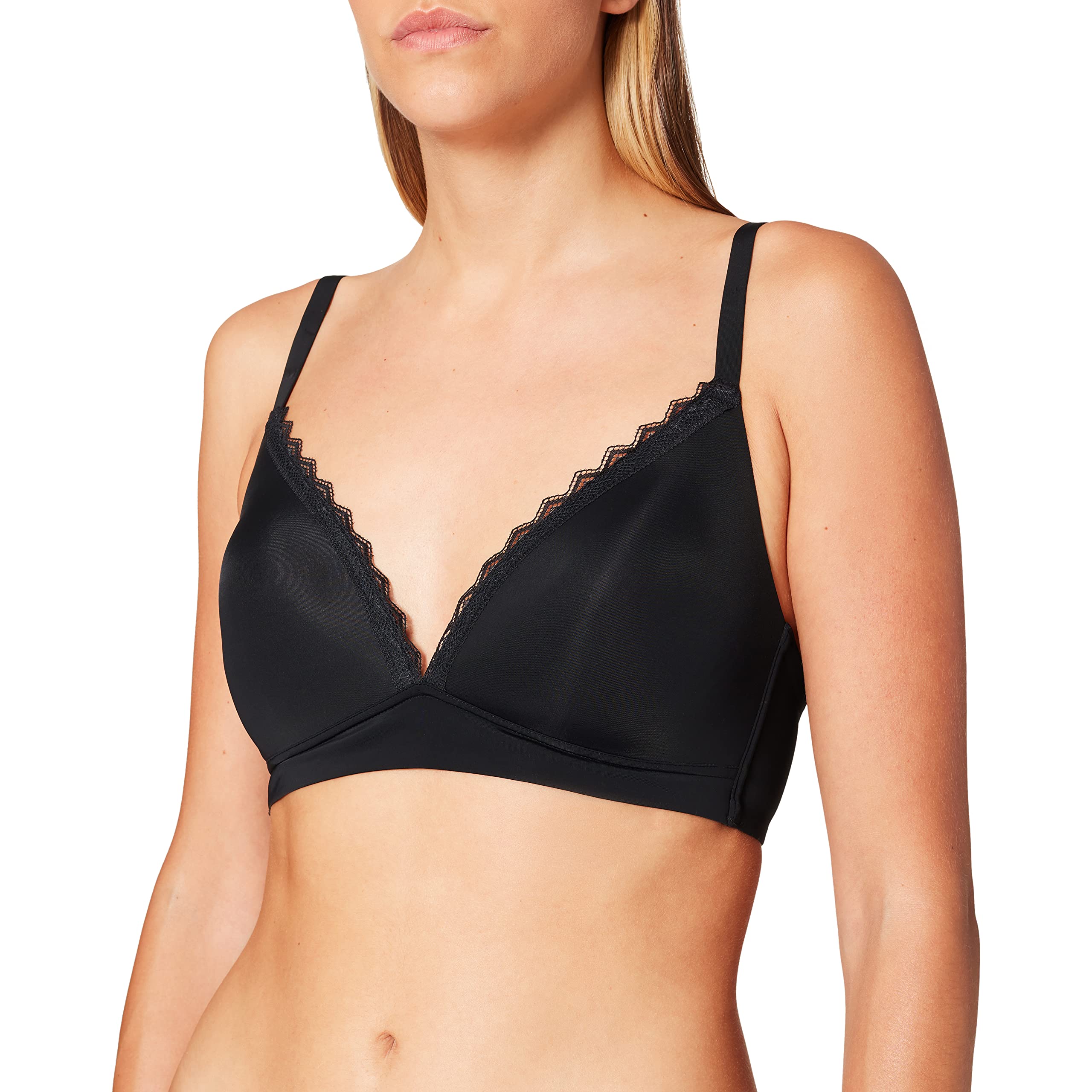 Esprit Women's Black Feminine Micro Par Wireless Padded Mf Padded Bra - 34C