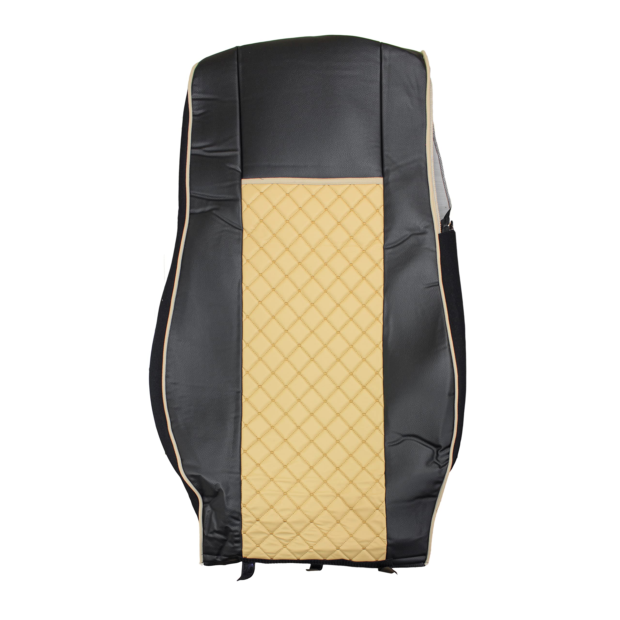 Sitzbezüge Satz Öko-Leder 1+1 Für LKW Sitzauflagen Schonbezüge Passform Für XF CF LF 106 Euro 6 Schwarz Und Grau