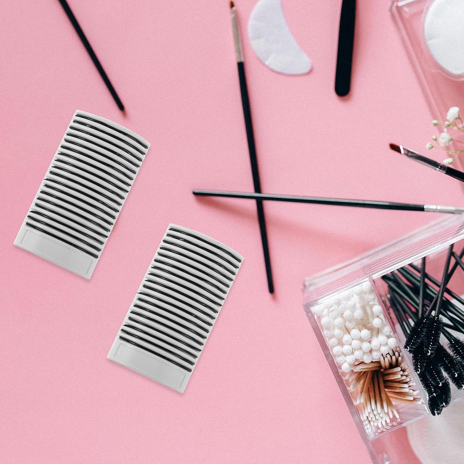 2 Boxes of Black Self Adhesive Eyelashes Strips Waterproof and Sweatproof Rubber Tape for Versatile Compatibility, Reusable Lash Bands for Parties and Weddings