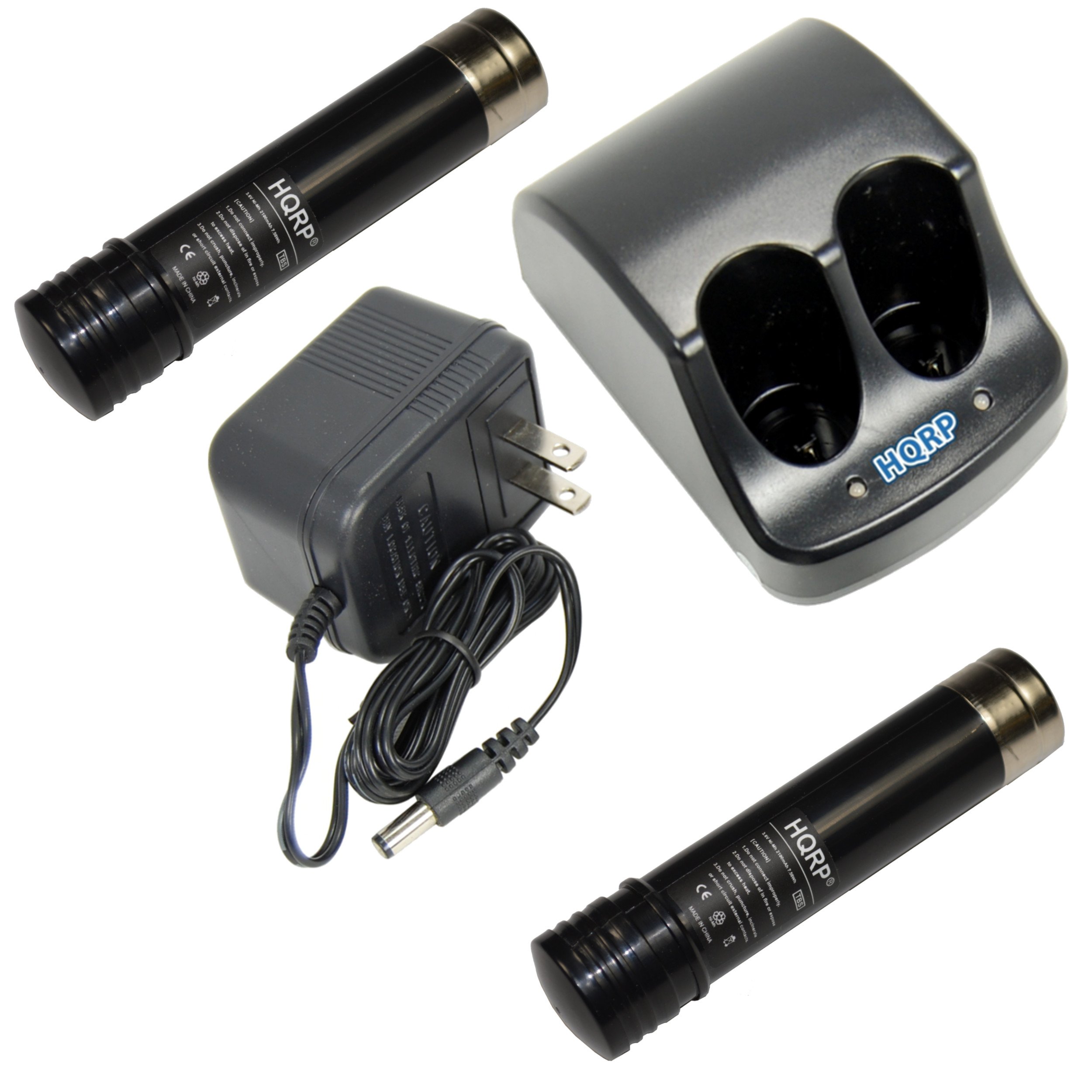 HQRP Battery Charger and Two Batteries Compatible with Craftsman 900112710 900.112710 9-11271 911271 387101-01 387101-00 00911271000 900112690 Power