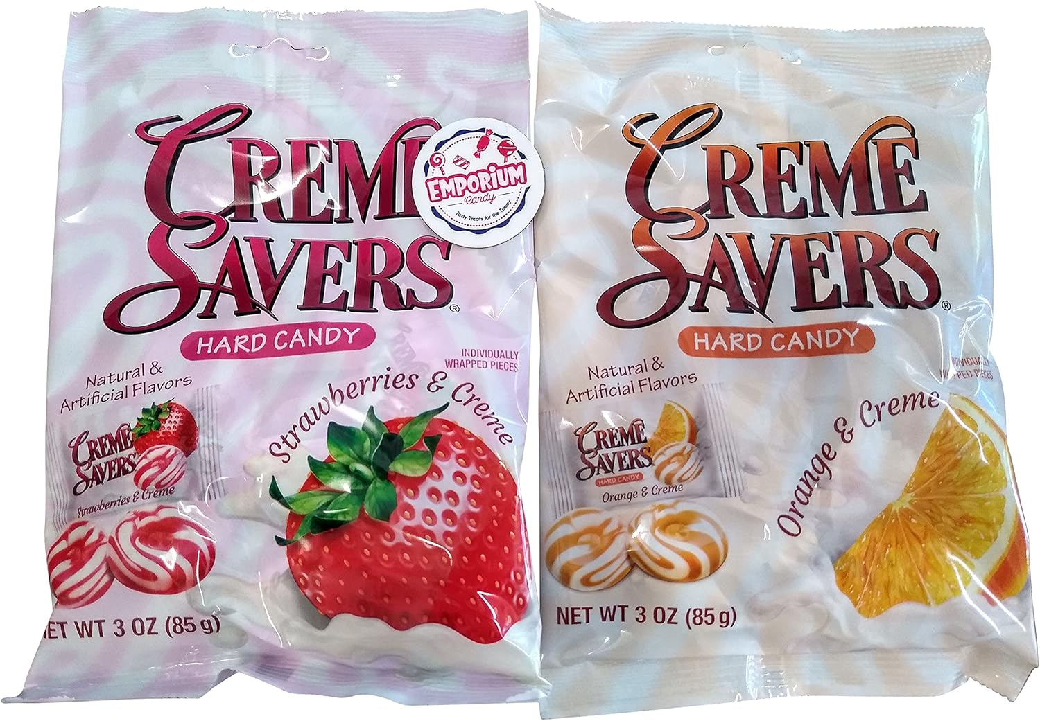 Creme Savers Orange and Creme Strawberry and Creme 1 3 oz Bag of