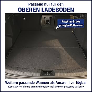 ELMASLINE 3D Kofferraumwanne für DACIA BIGSTER ab 2025 (unterer Ladeb, 44,95