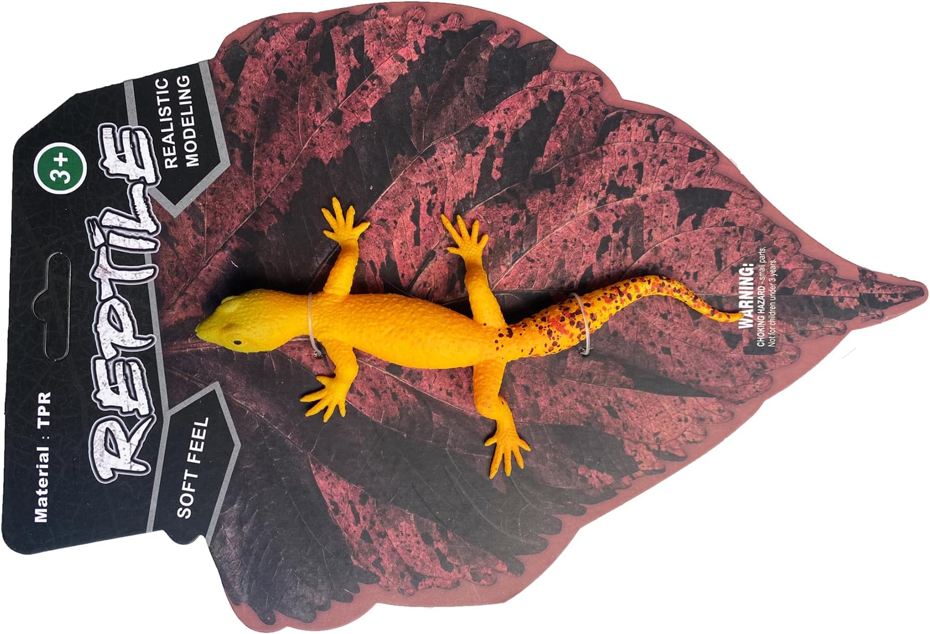 MACMERISEGalaxy Yellow Lizard Toy with Red Spots - Realistic Reptile Animal Figurine | Educational Gecko Model | Collectible Toy for Kids & Reptile Lovers