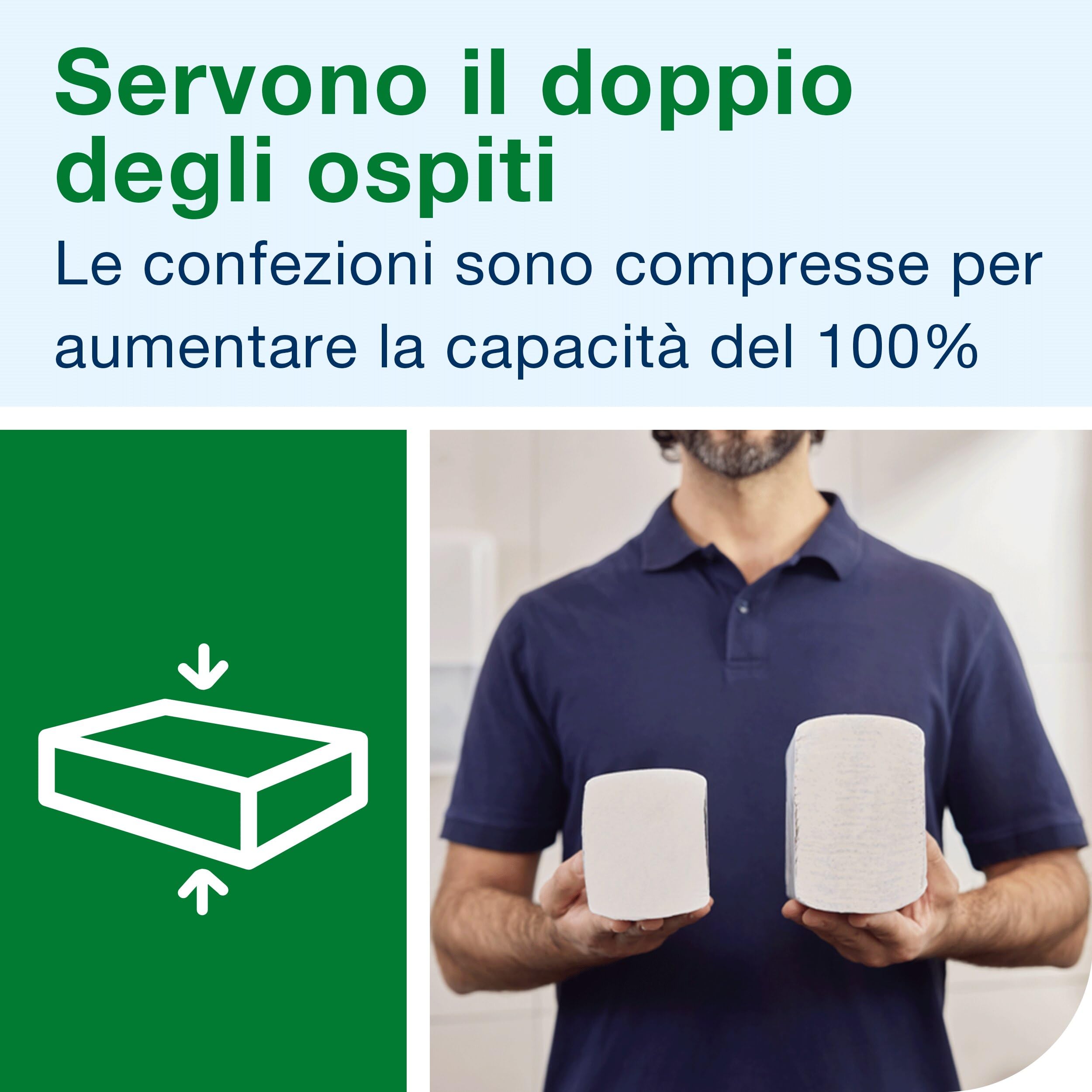 Tork Xpress Asciugamani intercalati Soft compressi bianchi H2, Premium, 2 veli, piegati a Z, elevata assorbenza, 12 confezioni da 225 asciugamani, 100889