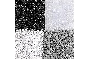 UPINS Black and White Beads: Craft Essentials for DIY Jewelry and More