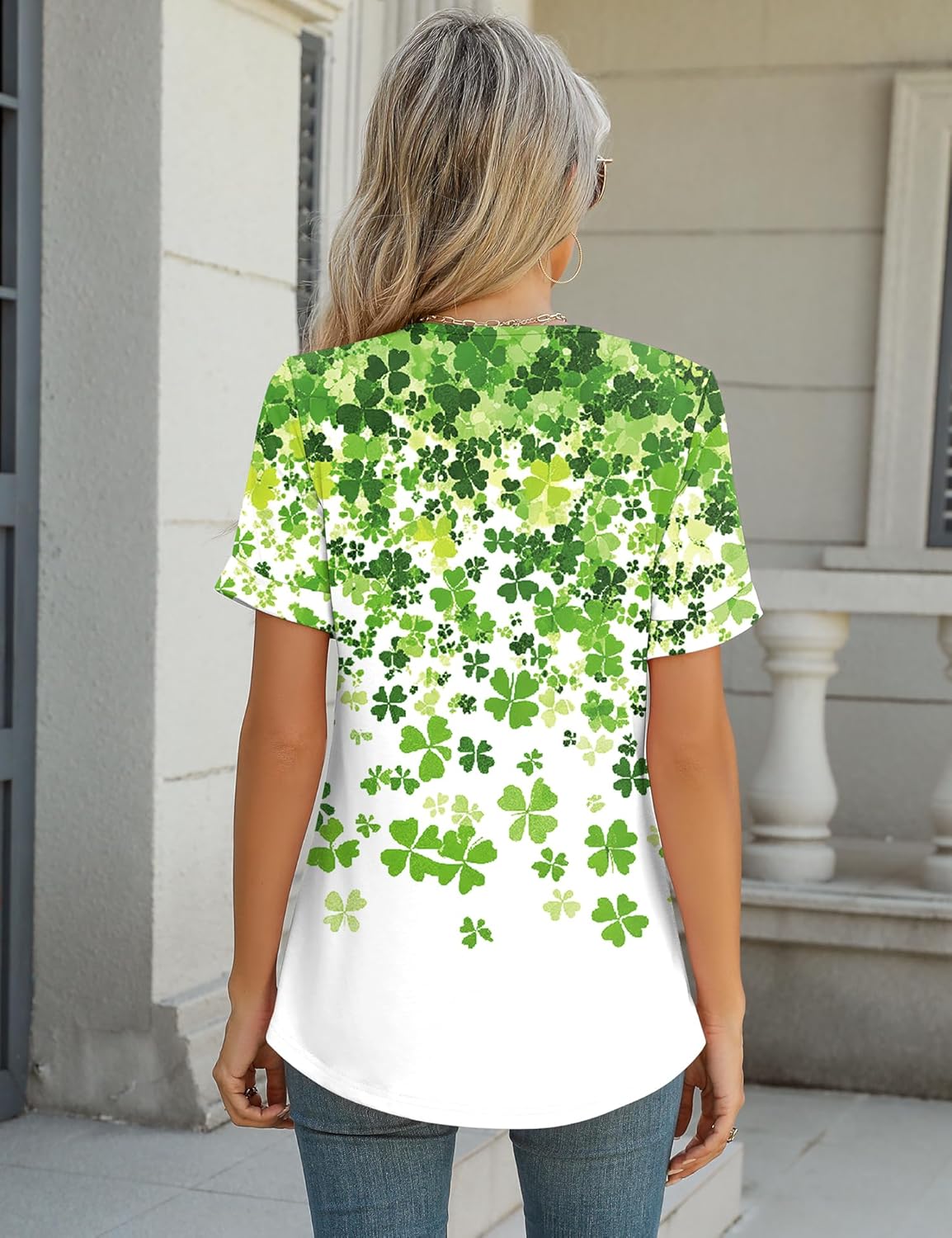 Rapbin T Shirts for Women Short Sleeve V Neck Tshirts Loose Fit Lightweight Soft Casual Summer Spring Tee Tops - Image 2