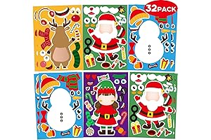 GuassLee 32pcs Christmas Stickers Set: Festive Fun for Toddlers