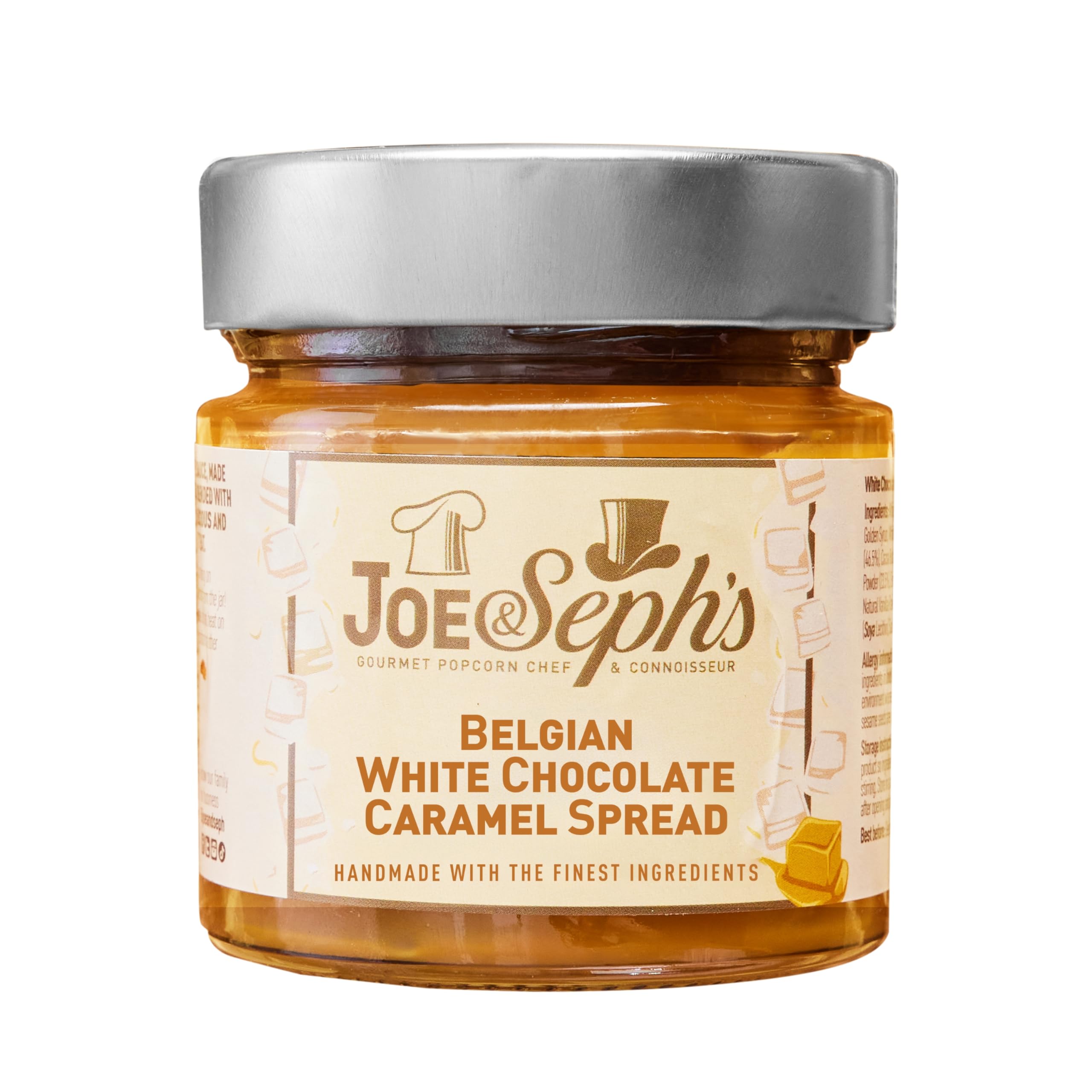 Joe & Seph’s White Chocolate Caramel Sauce (1x230g) | Smooth Gourmet Dessert Topping & Sweet Indulgent Treat