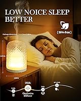 Vista 2 de Essential Oil Diffuser – 2.4MHz Ultrasonic Aromatherapy Diffuser, Health Night Light, Timer & Auto Shut-Off, BPA-Free, 120ml Glass Oil Diffuser for