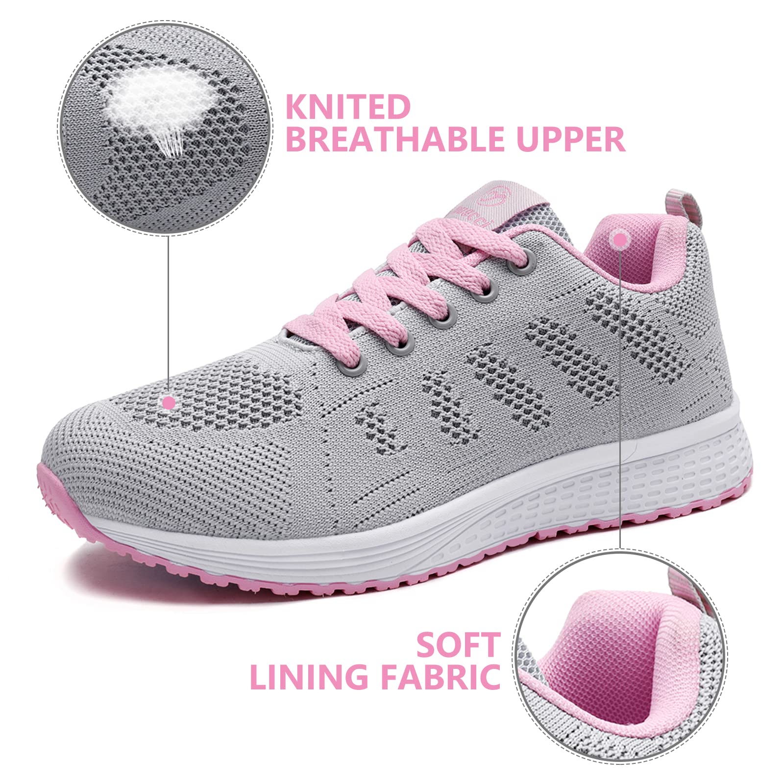 Damskie trampki do biegania oddychające buty do biegania fitness niskie bieganie sportowe siłownia moda trampki