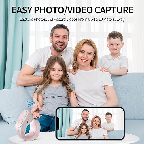 Miniatura 4 de Anillo TIK Tok actualizado, control remoto de página de aplicación Kindle, anillo de desplazamiento Bluetooth con soporte, control remoto Tiktok