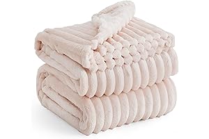 Bedsure Queen Crystal Pink Fleece Blanket for Couch - Super Soft Cozy...