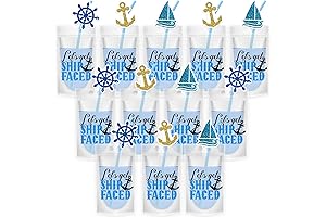 12 Pcs Nautical Straws: Sea-Themed Straws for Perfect Beach Parties