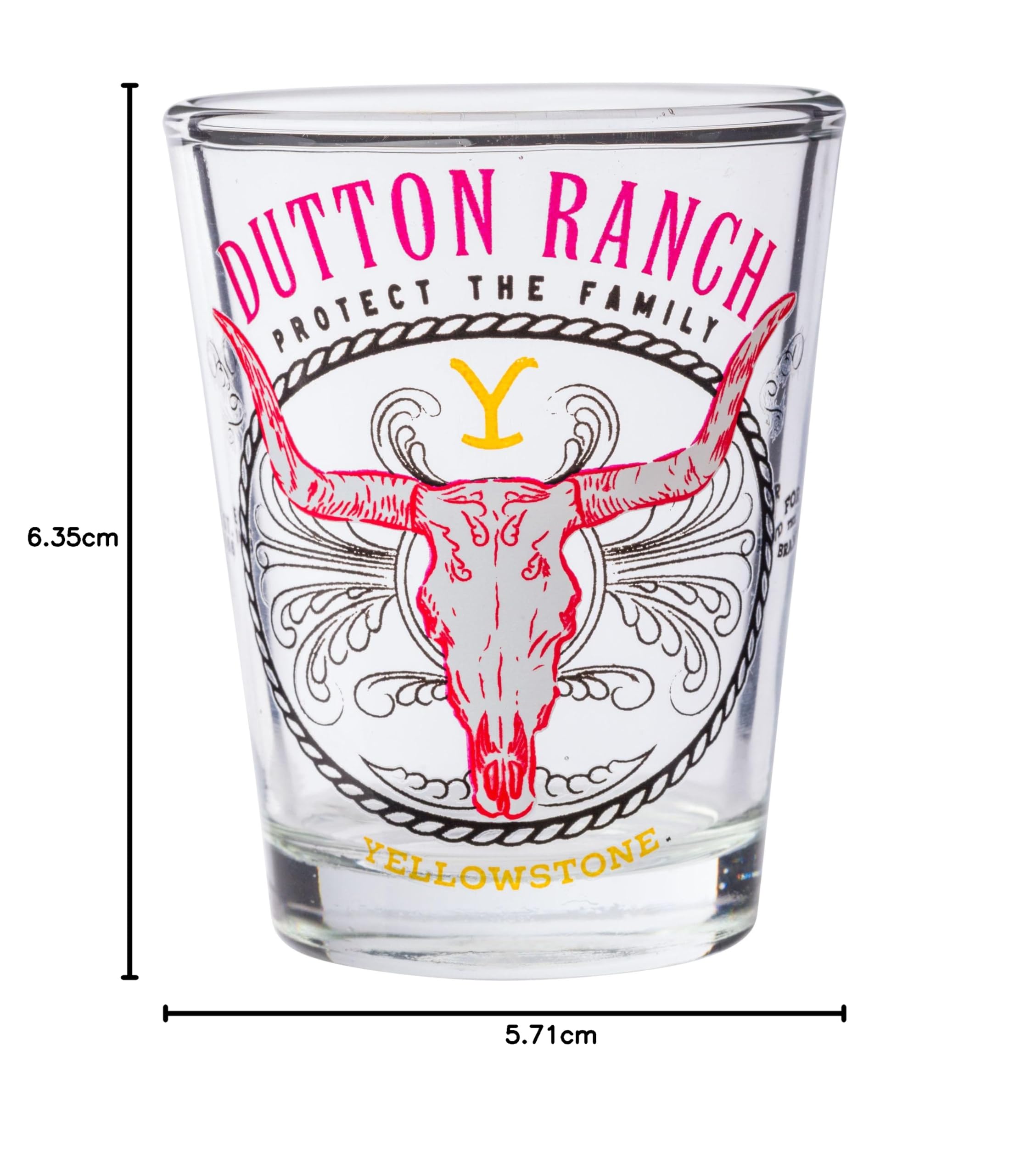 Silver Buffalo Yellowstone Multi Badge 4 Stück Mini Glas Set 4 x 1, 42,5 g